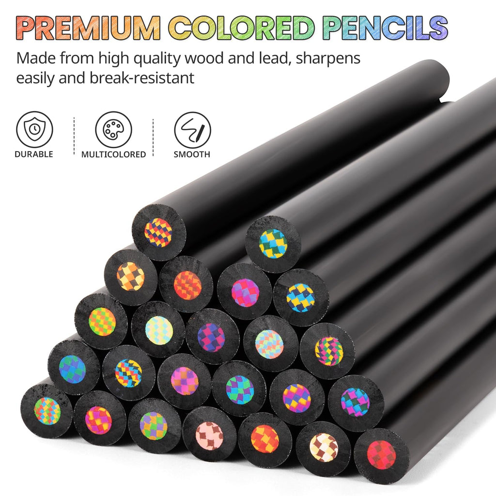 Yangmei Stocking Stuffers, Art Supplies, 12 Rainbow Colored Pencils