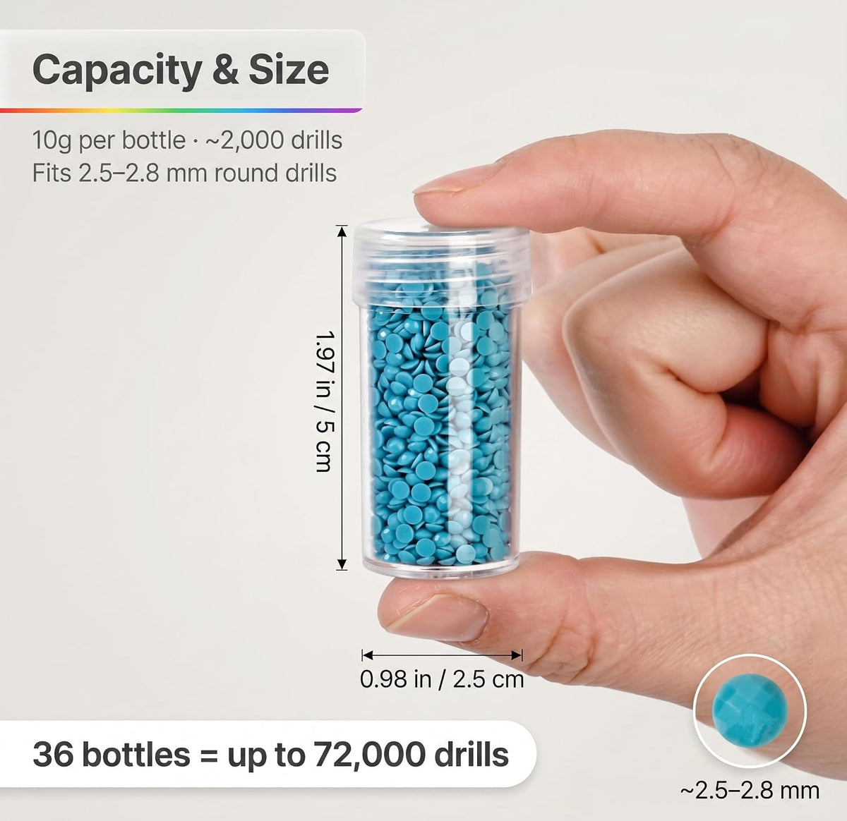 Diamond Art Storage Organizer, 200 Jars, 4-Tier Stackable Case