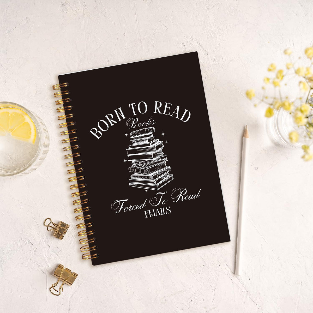Funny Black Cat Spiral Notebook,Office Notebooks for Work