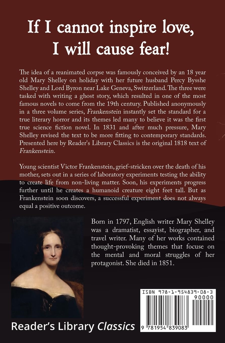Frankenstein: The Original 1818 Text