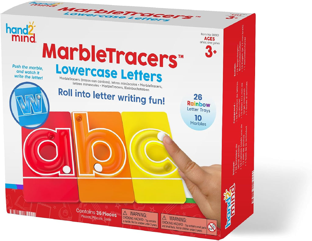 hand2mind: MarbleTracers Lowercase Letters Alphabet Tracing Set (Ages 3–5)