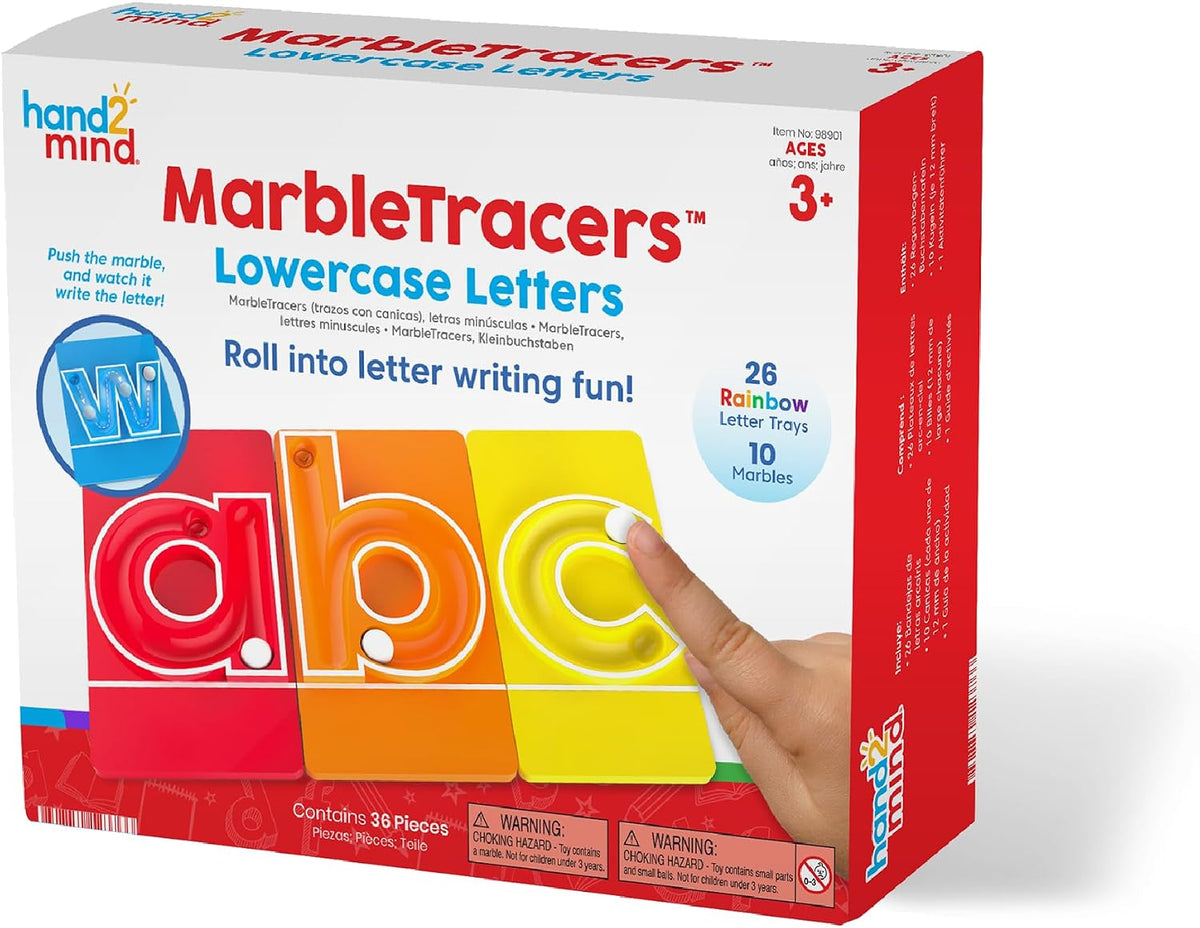 hand2mind: MarbleTracers Lowercase Letters Alphabet Tracing Set (Ages 3–5)