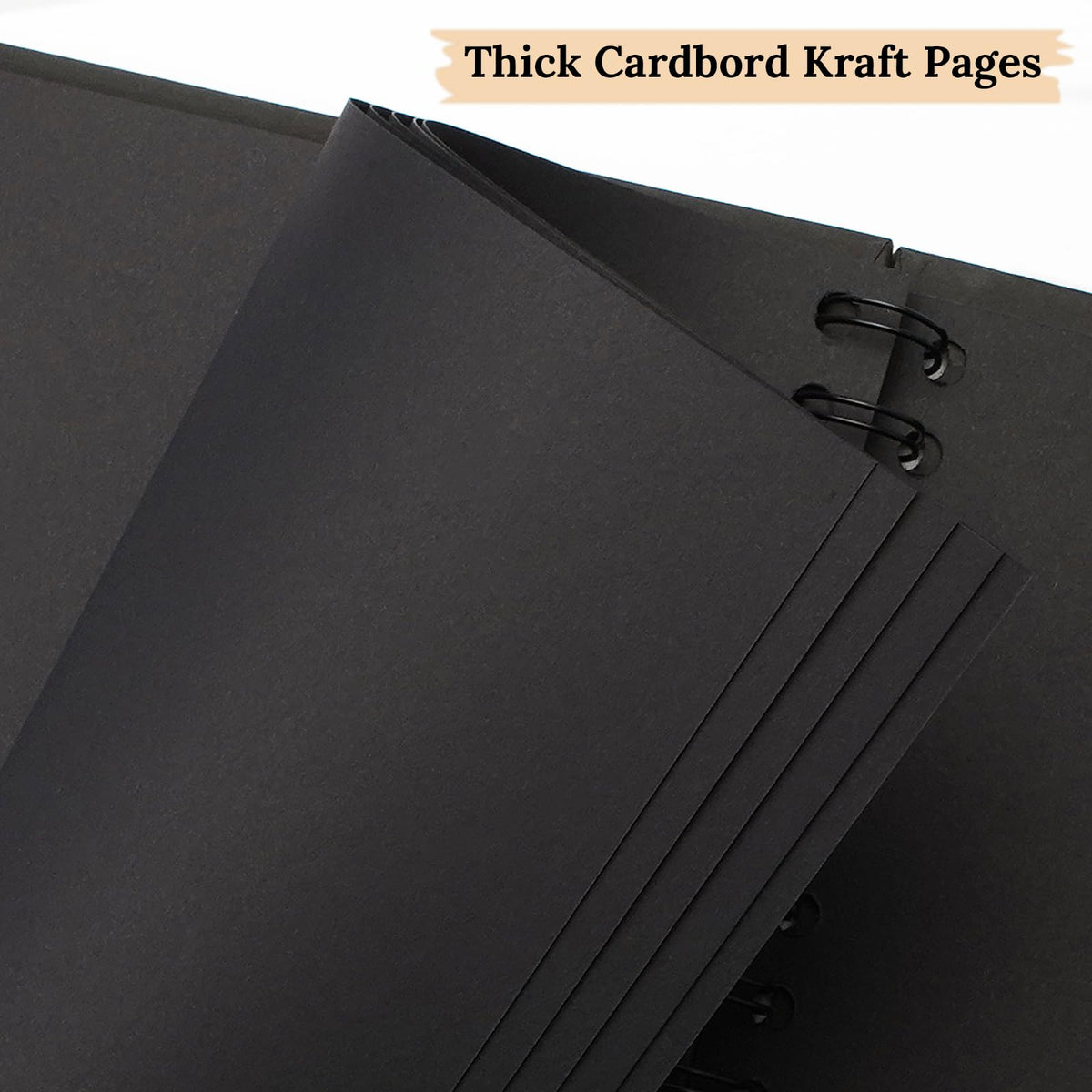 Polaroid Scrapbook Photo Album 7"x7" 20 Sheets 40 Pages Kraft Paper Khaki