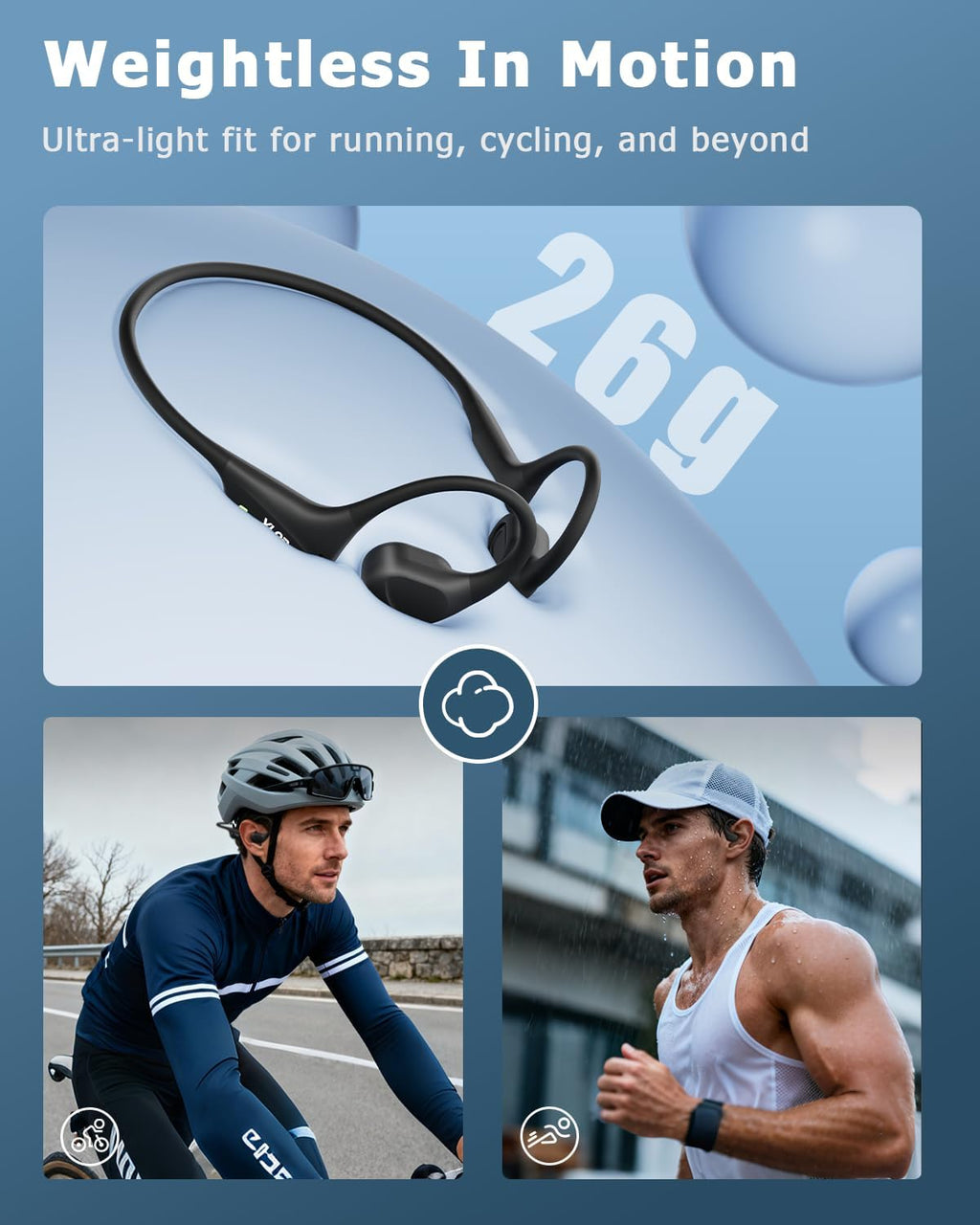 Bone Conduction Headphones, IPX8 Waterproof Swimming Headphones, Std.