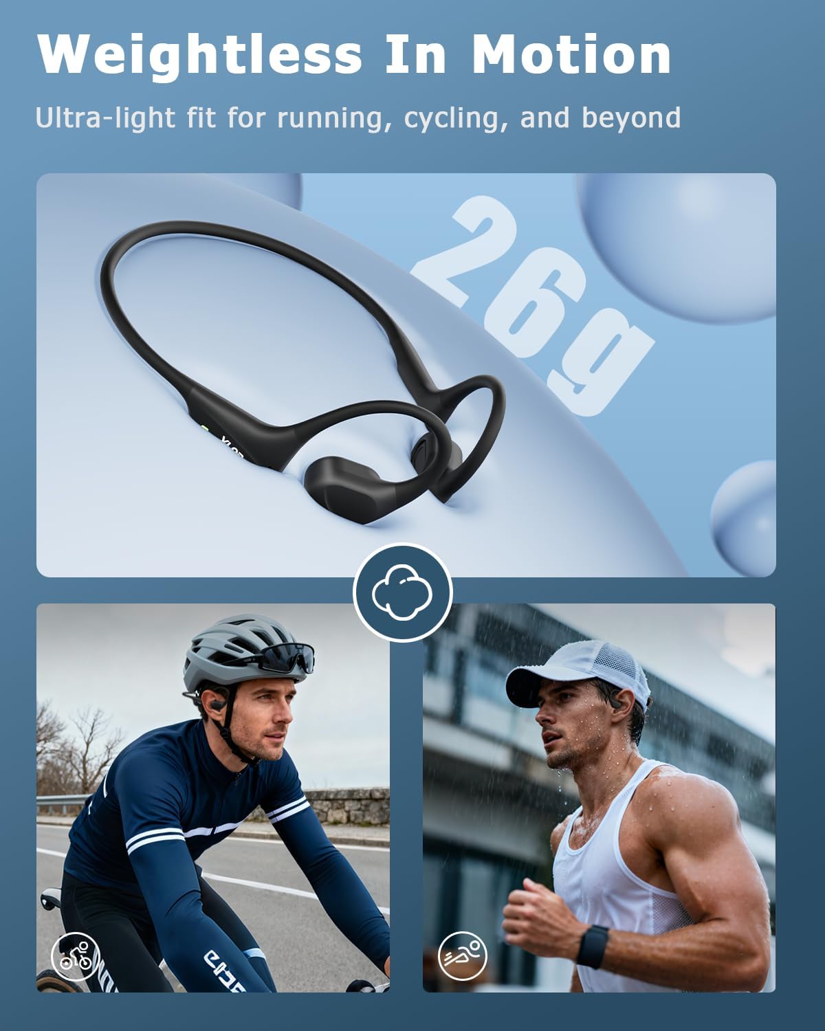 Bone Conduction Headphones, IPX8 Waterproof Swimming Headphones, Std.