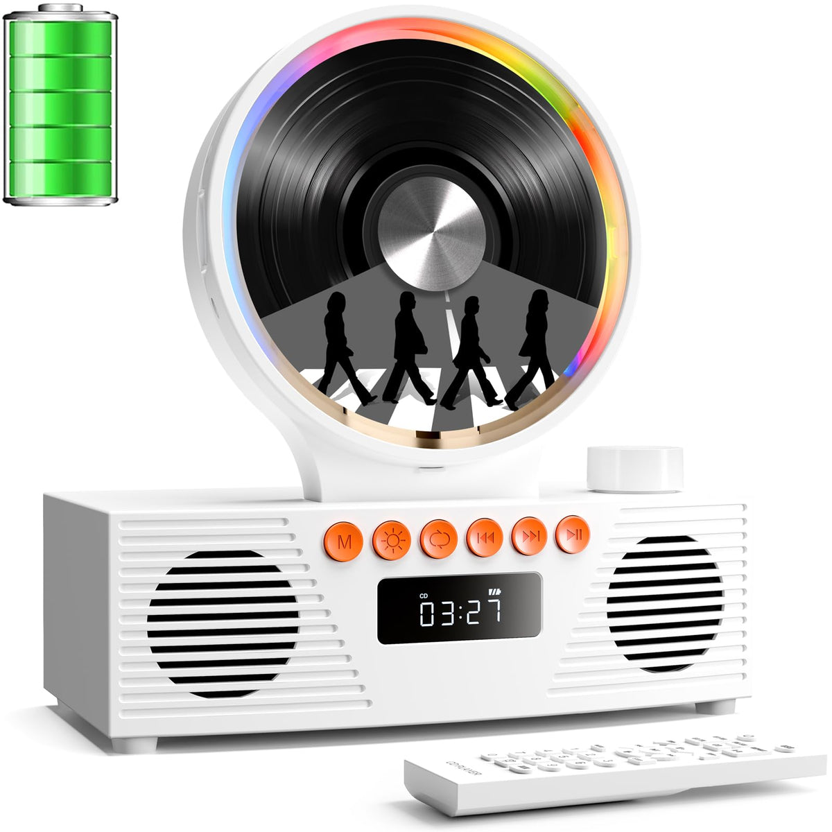 ROADOM KC607 Rechargeable Bluetooth CD Player for Learning (K–12)
