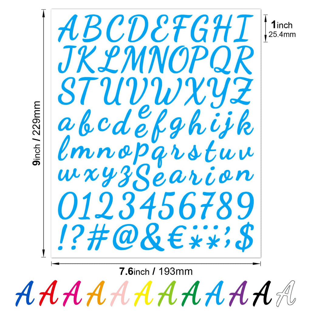 1512 Letter Stickers 12 Sheets Alphabet Stickers Vinyl Self-Adhesive Number Alphabet Vinyl Stickers, Mailbox Numbers Labels DIY Crafts Art Making, Decals for Sign,Scrapbook, Classroom Decor, Door
