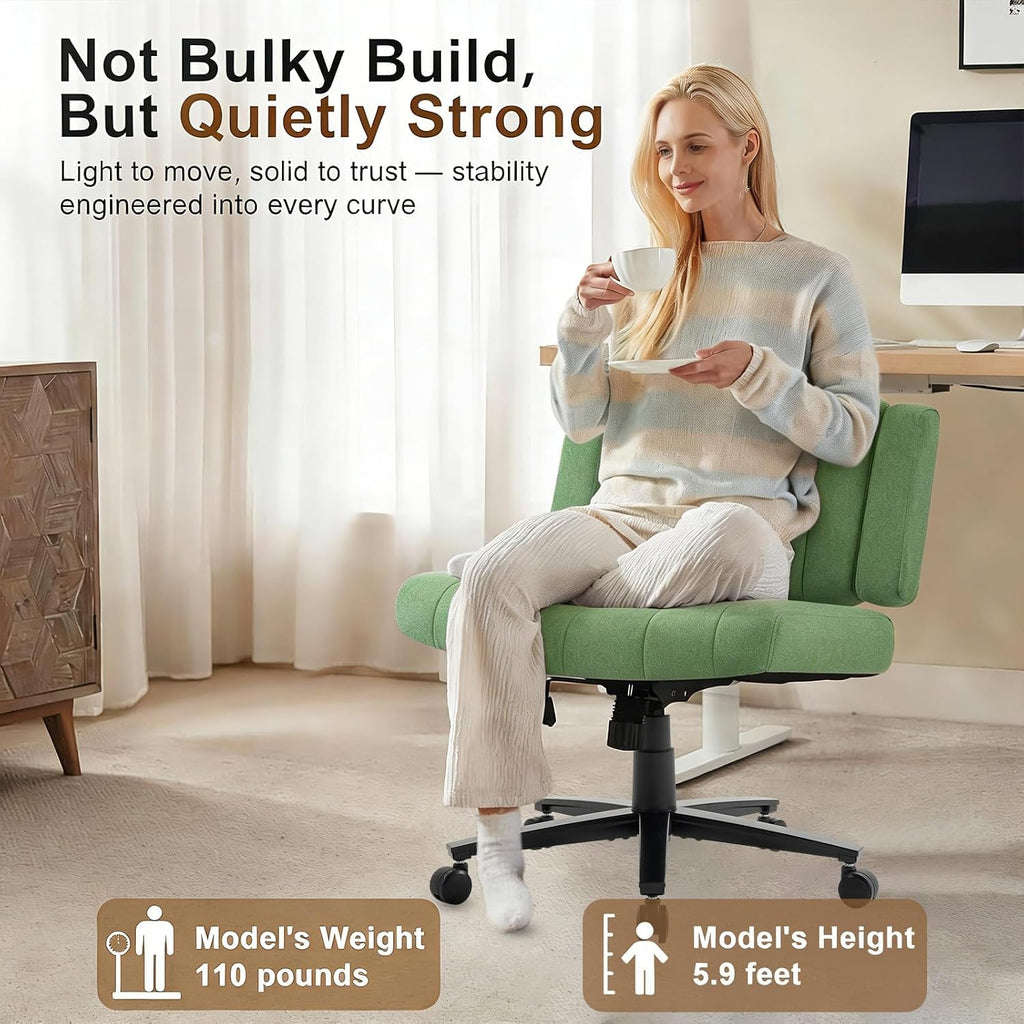 Vigosit Plush Cross-Legged Desk Chair (Multiple Colors)
