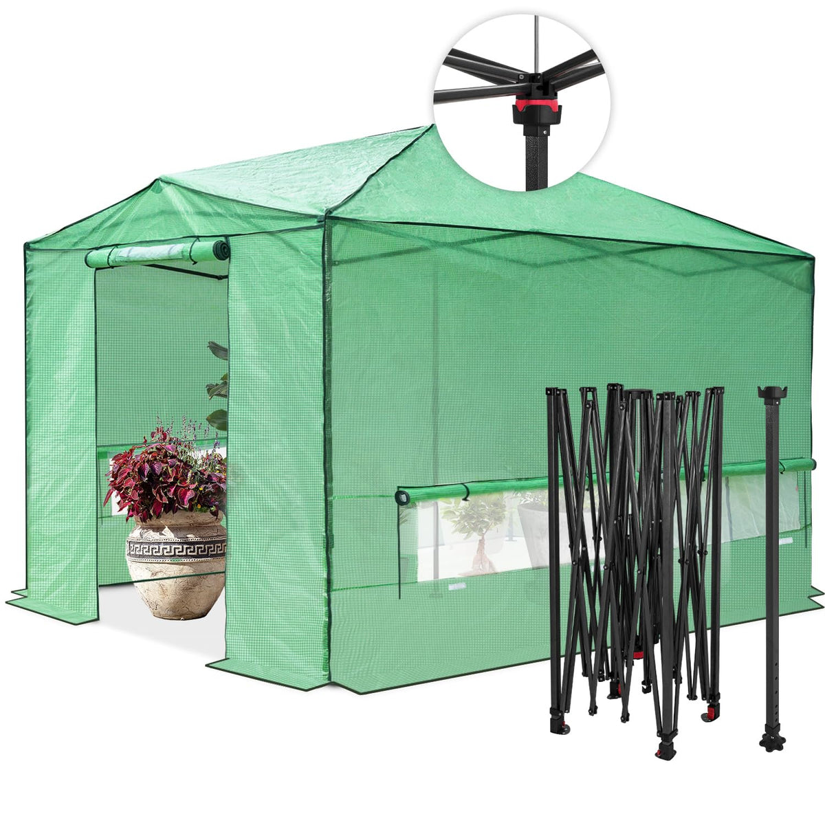 EAGLE PEAK Pop-Up Walk-In Greenhouse (Multiple Sizes)