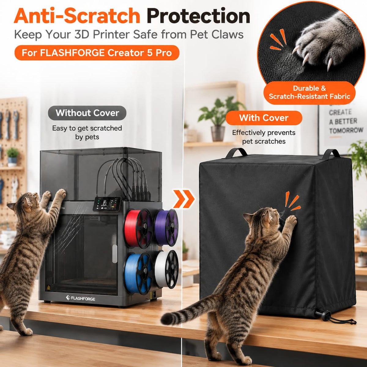 3D Printer Cover for FLASHFORGE 5M,3D Printer Dust Cover