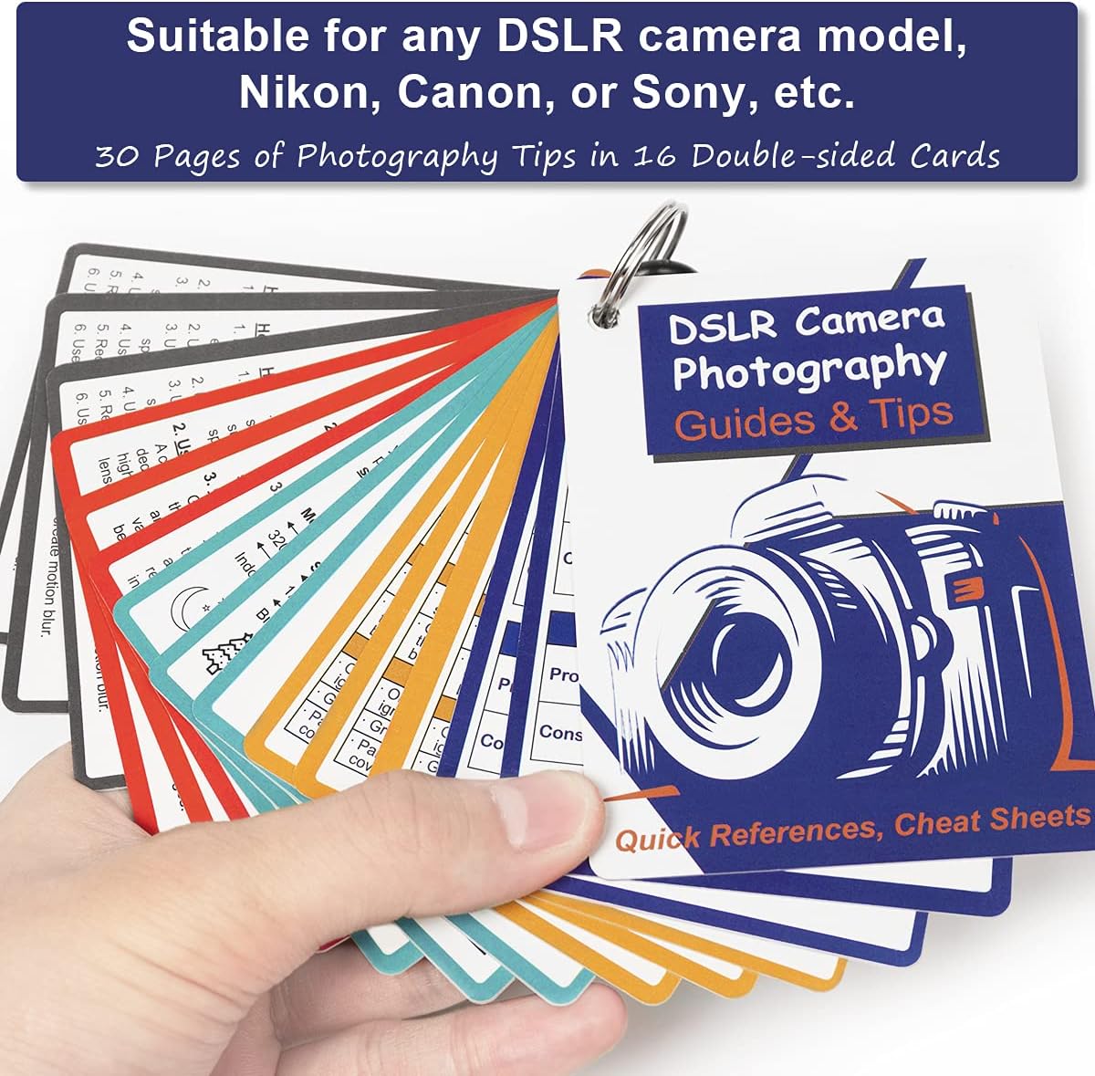 DSLR Cheat Sheet Photography Accessories Camera Accessories for Canon Nikon