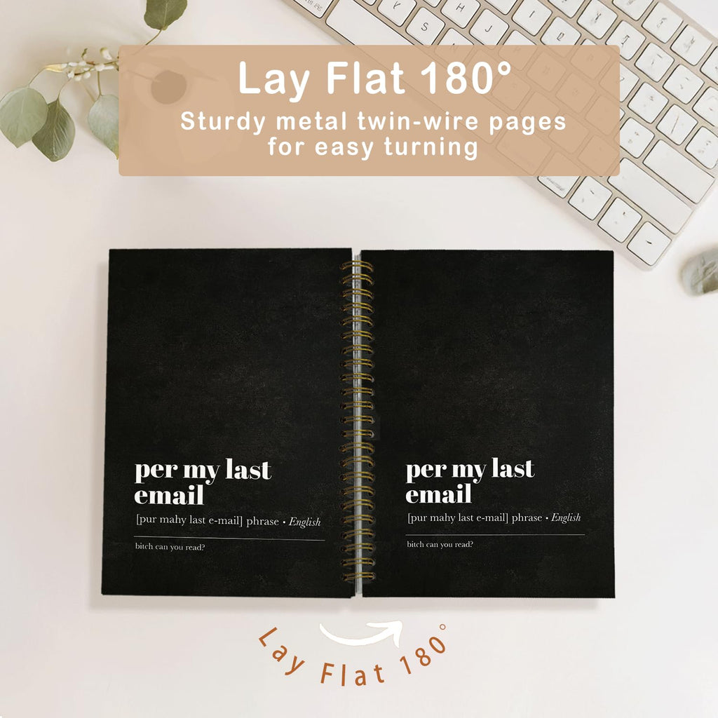 Funny Black Cat Spiral Notebook,Office Notebooks for Work