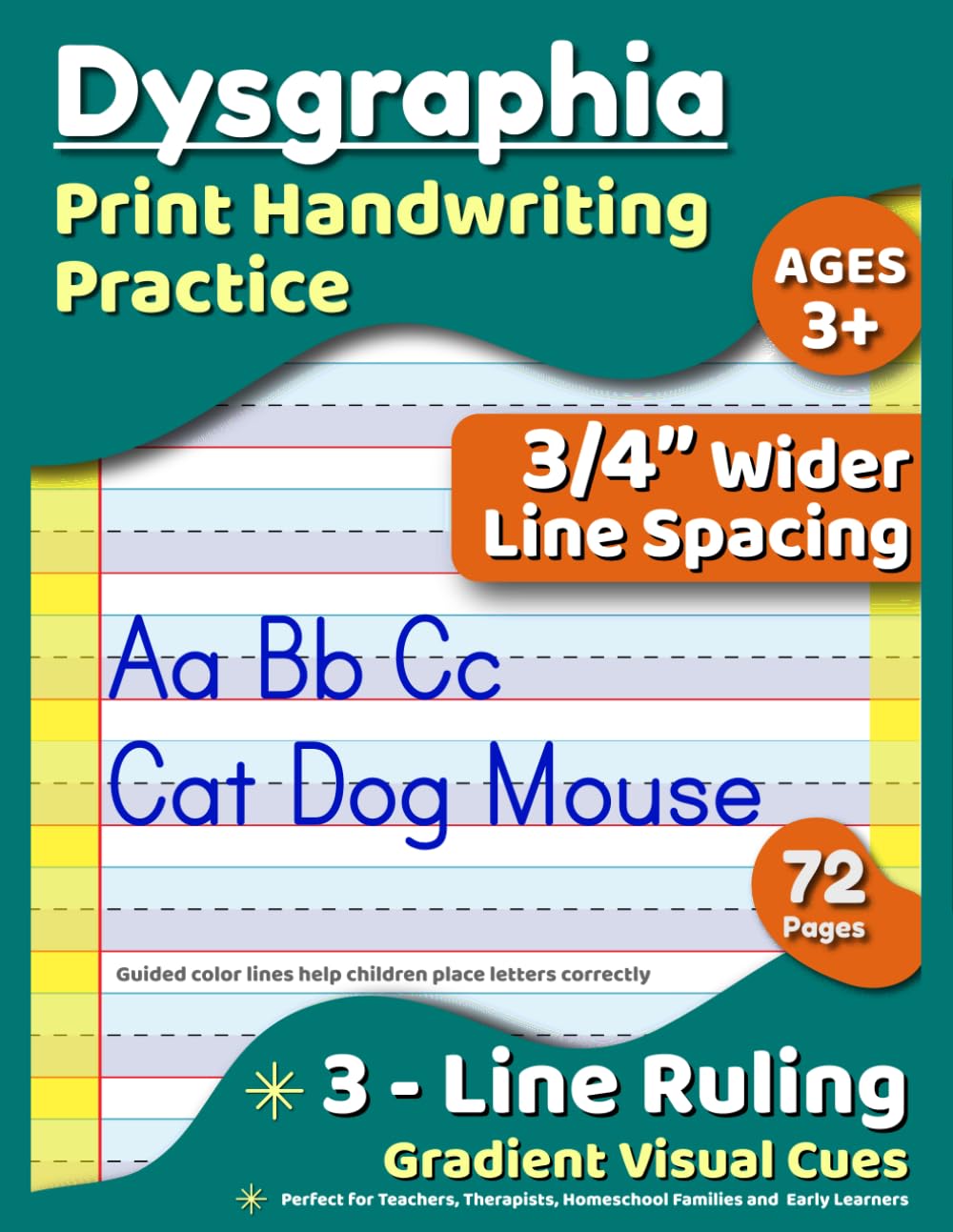 Highlighted Midline Handwriting Notebook (Pre-K–K)