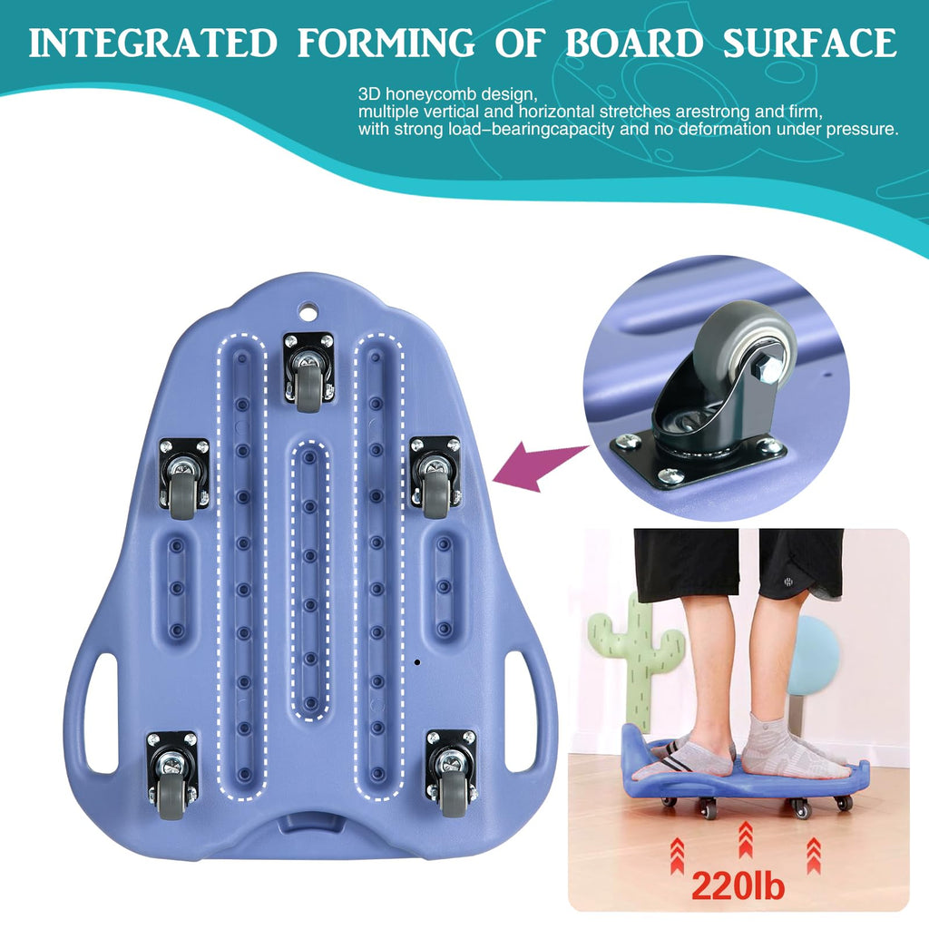 LLYJJKUWL Large Scooter Board with Handles - PE & Sensory Training Equipment