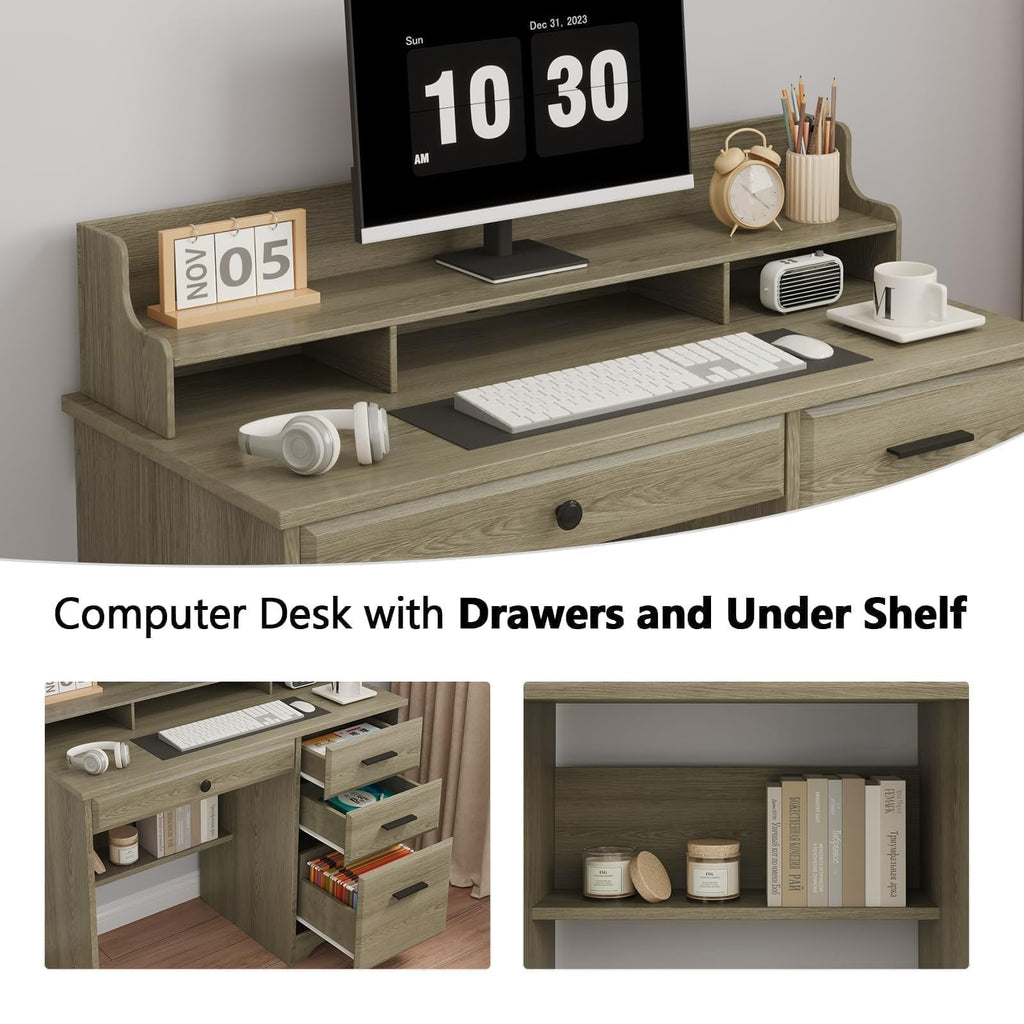 4 EVER WINNER 44-Inch Student Desk with Drawers