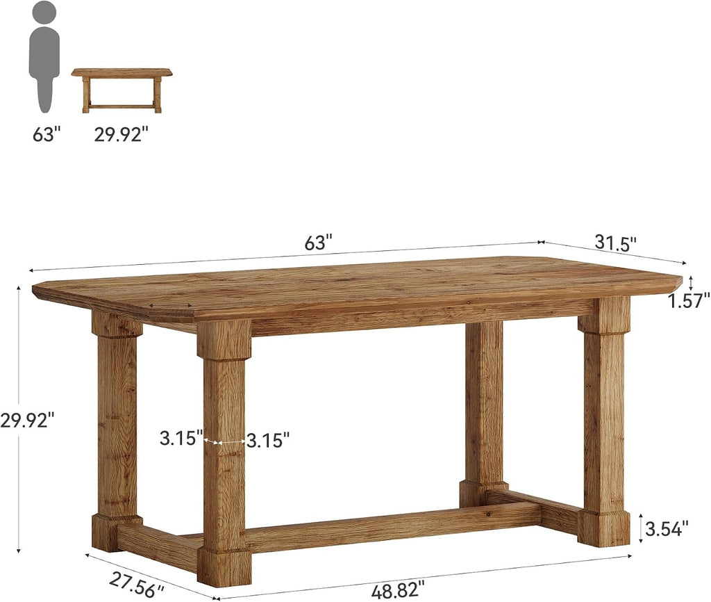 TRIBEWOOD 63-Inch Solid Fir Student Desk