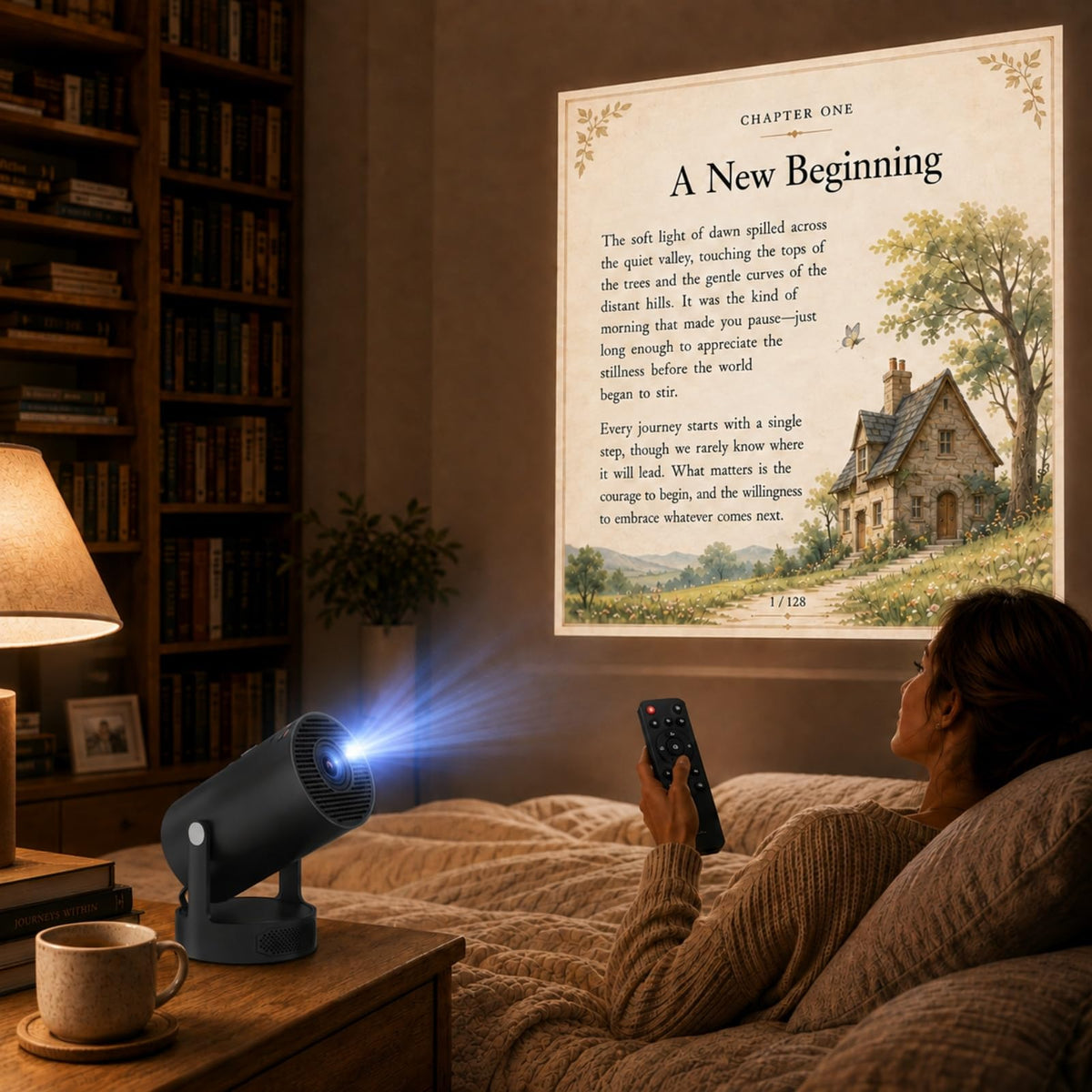 BookGlow Smart Reading Projector with Wireless Page Turner
