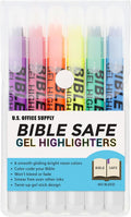 U.S. Office Supply Bible Safe Highlighter, Set of 6 Assorted Colors