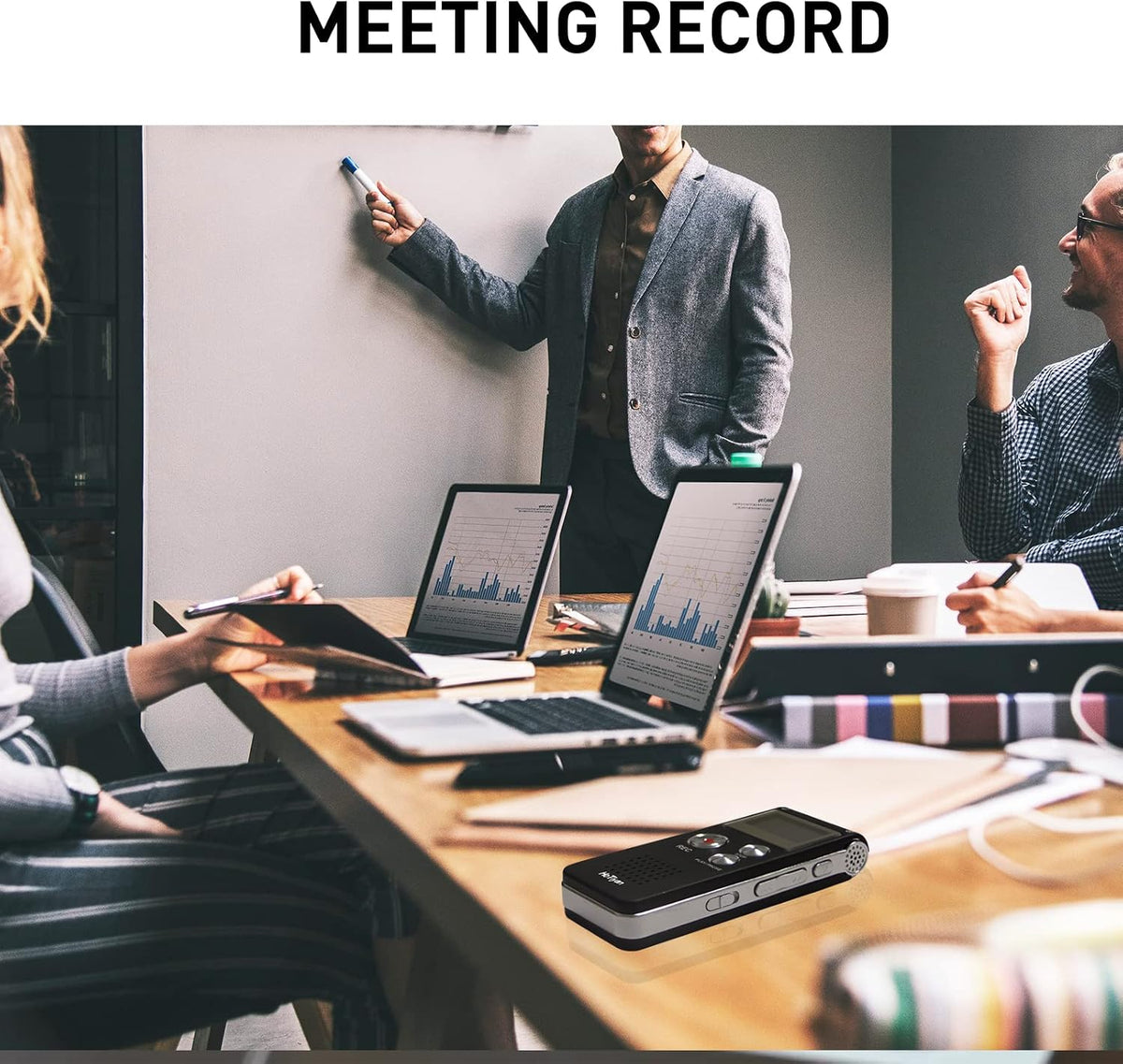 Digital Voice Recorders 8GB Audio Recorder Voice Activated Recorder for Lectures, Meetings, Interviews Recording Device with Microphone USB Cable, MP3 Player (8GB
