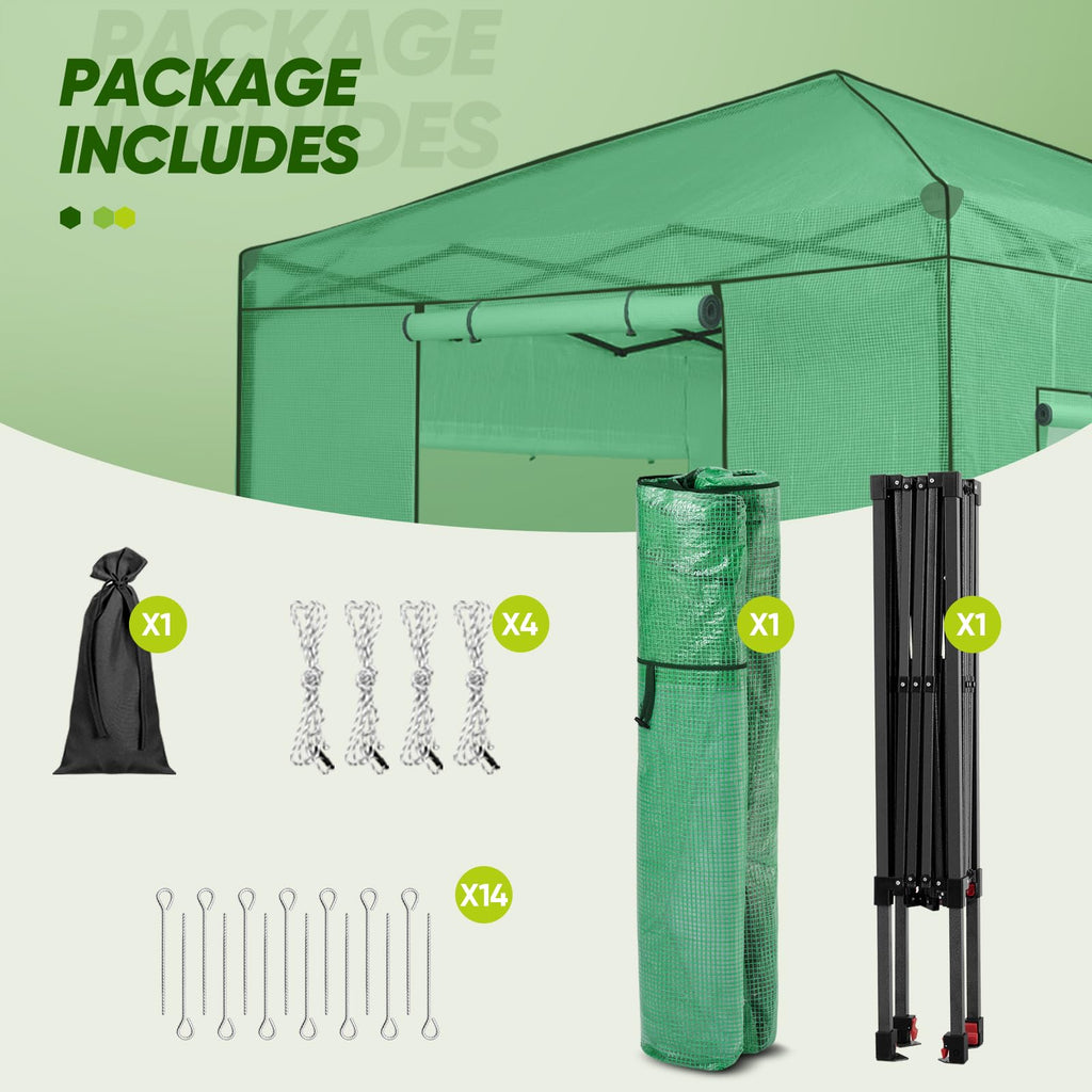 EAGLE PEAK Pop-Up Walk-In Greenhouse (Multiple Sizes)