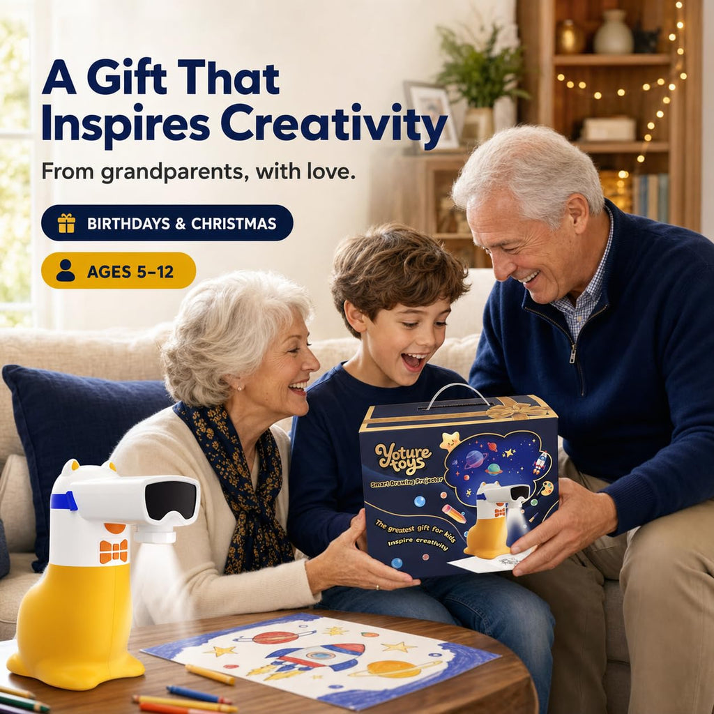 AI Drawing Projector for Kids, Birthday Gift Toy, Ages 5-12