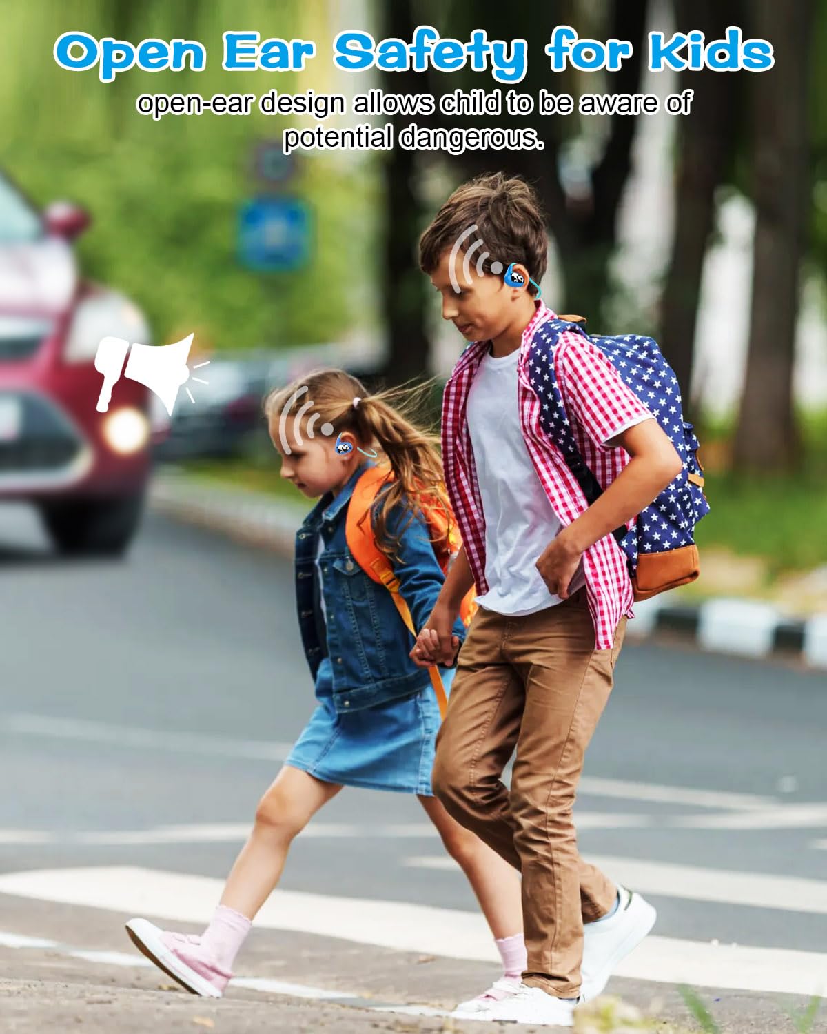 BANIGIPA Kids Headphones, Open Ear Headphones for Teens Child Boys Girls