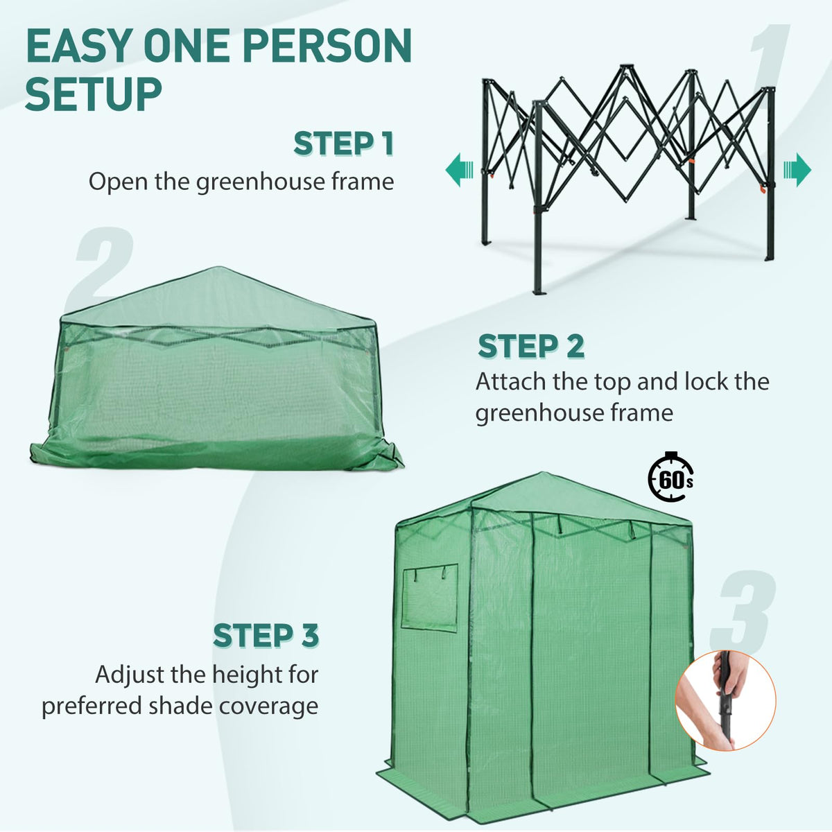 EAGLE PEAK Pop-Up Walk-In Greenhouse (Multiple Sizes)