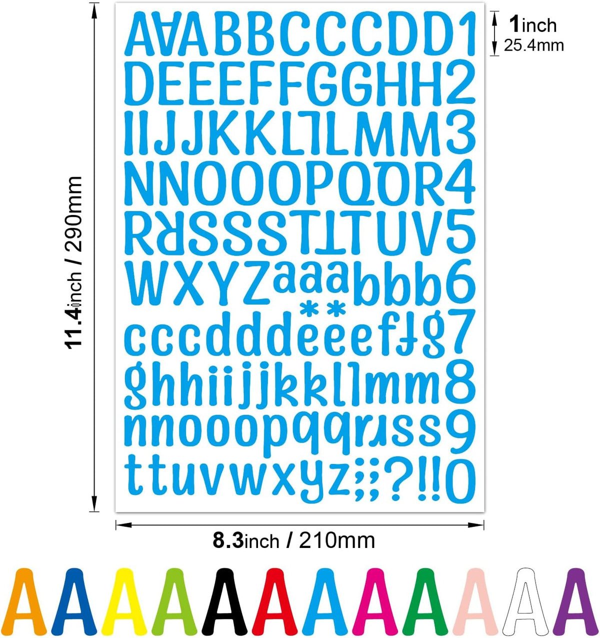1512 Letter Stickers 12 Sheets Alphabet Stickers Vinyl Self-Adhesive Number Alphabet Vinyl Stickers, Mailbox Numbers Labels DIY Crafts Art Making, Decals for Sign,Scrapbook, Classroom Decor, Door