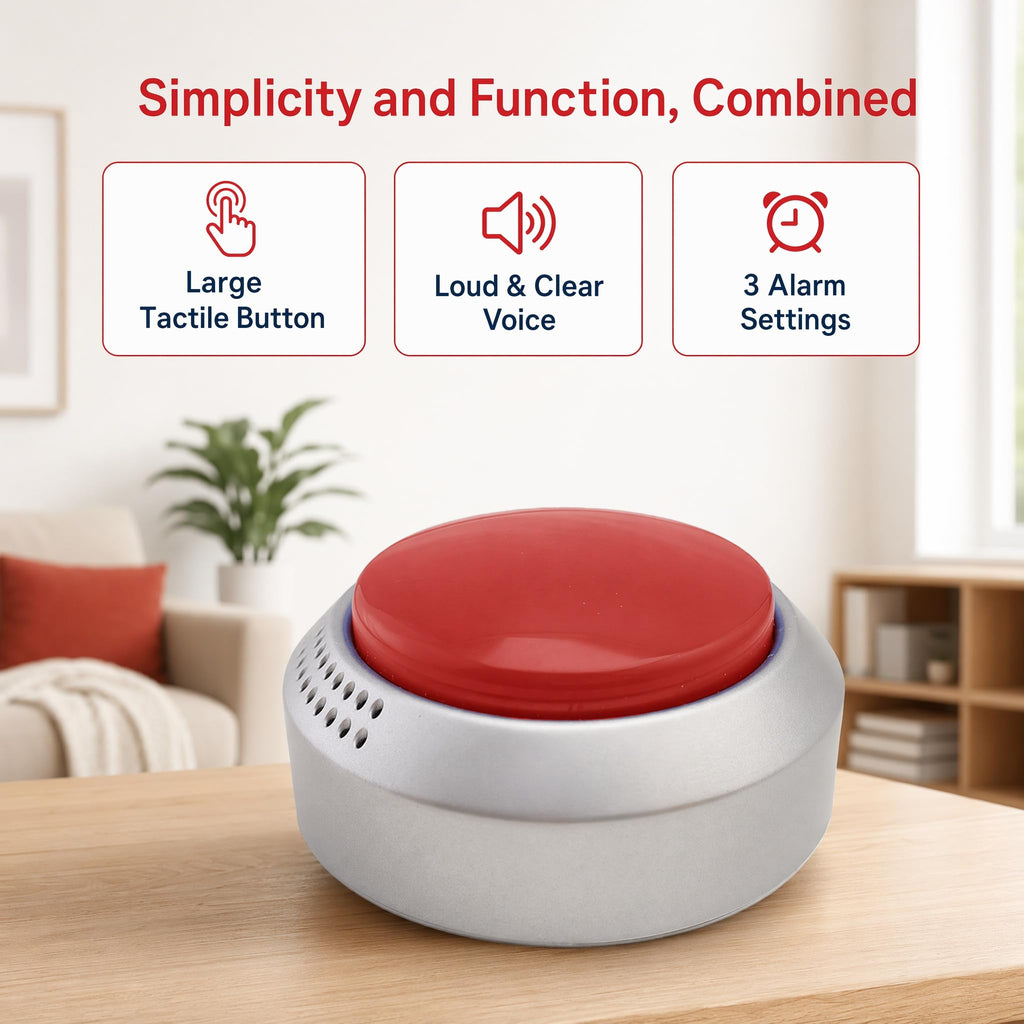 Talking Clock Button for The Blind, Elderly or Visually impaired (English)