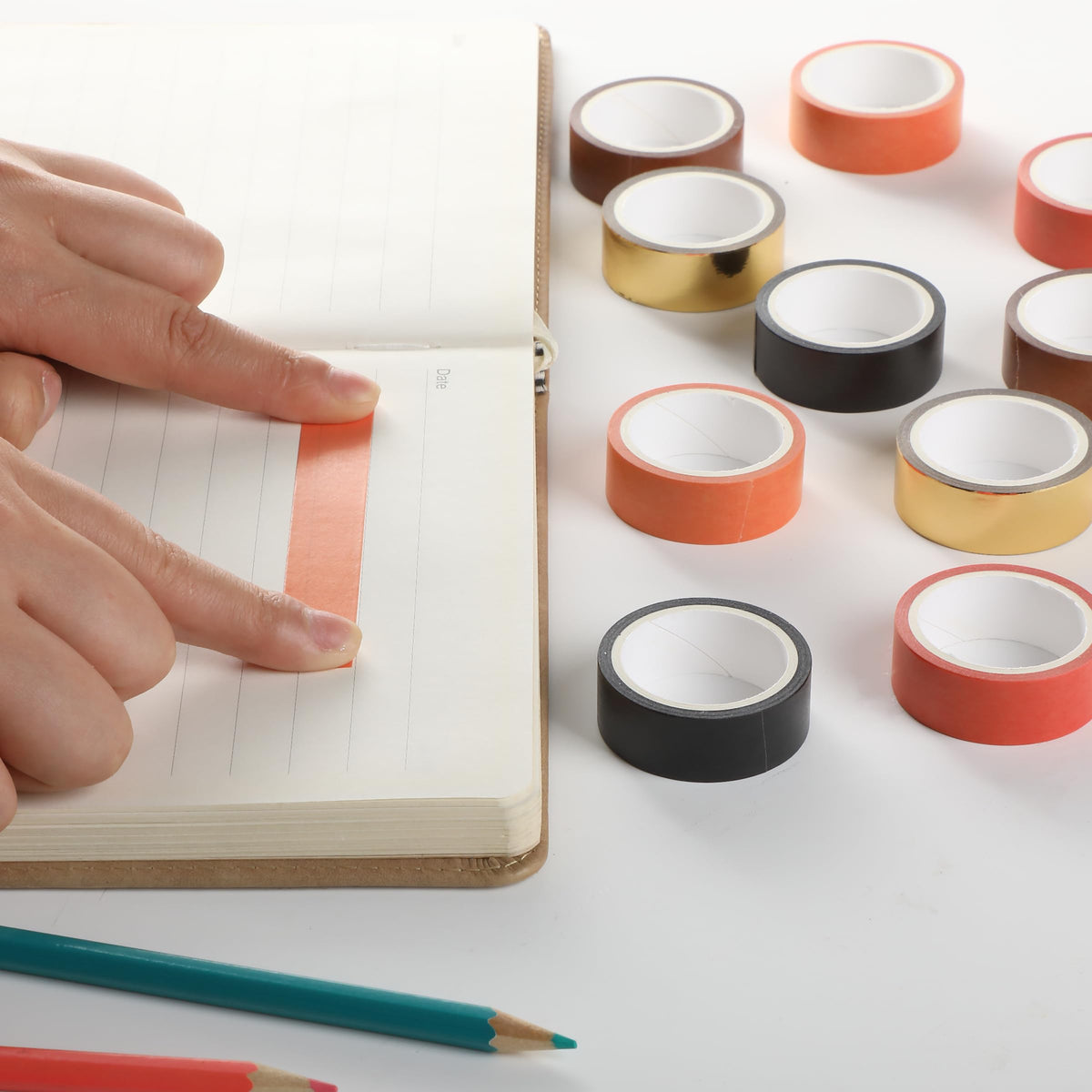 Mr. Pen- Washi Tape Set, 10 Rolls, 5.5 Yards/Roll