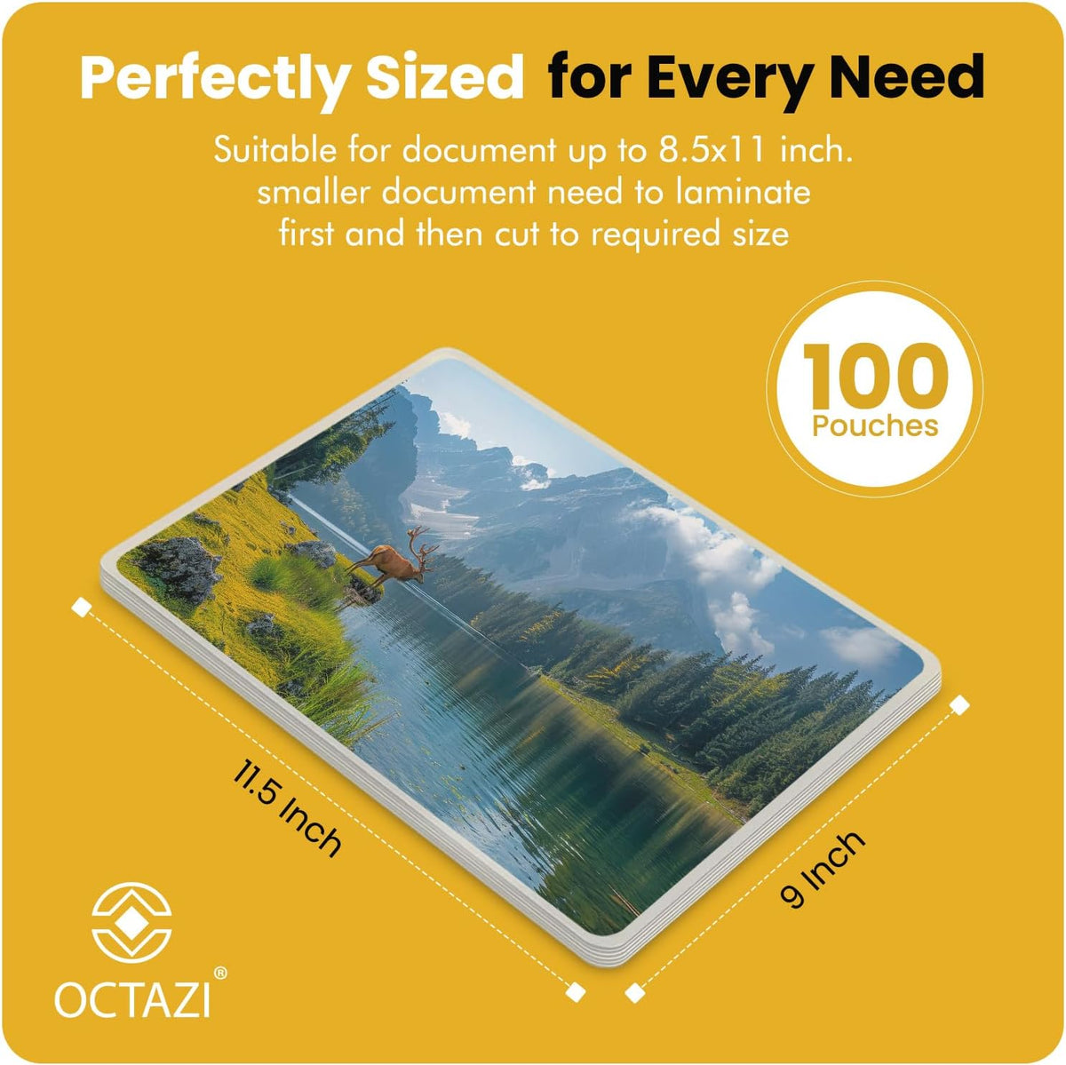 OCTAZI: Letter Size Thermal Laminating Sheets (3 Mil, 100-Count)
