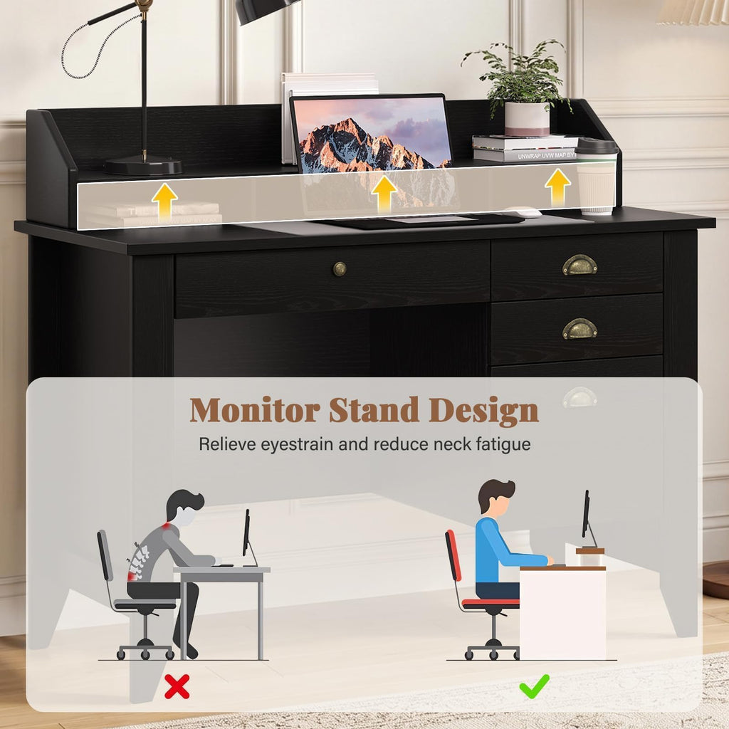 4 EVER WINNER 47-Inch Student Desk with Drawers
