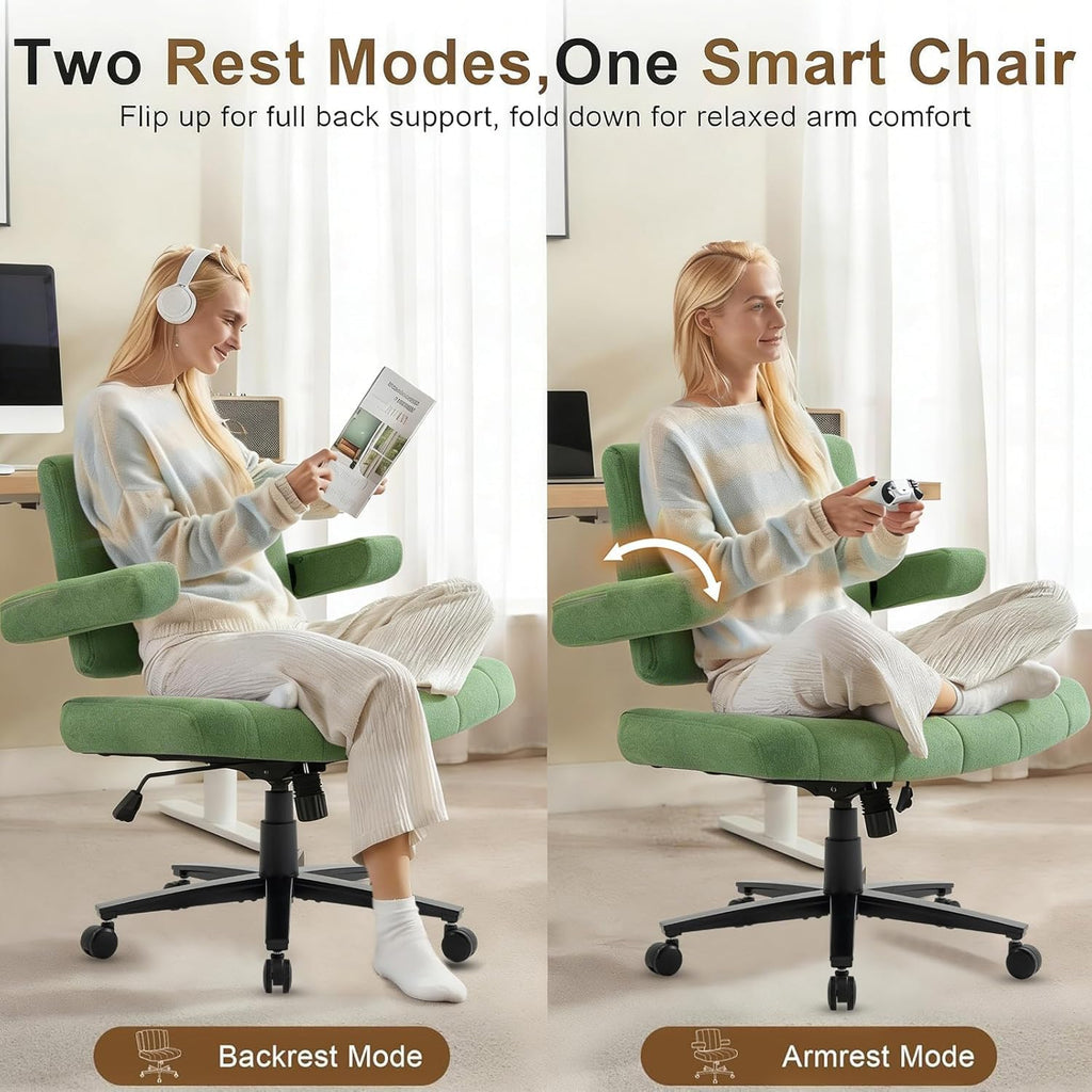 Vigosit Plush Cross-Legged Desk Chair (Multiple Colors)
