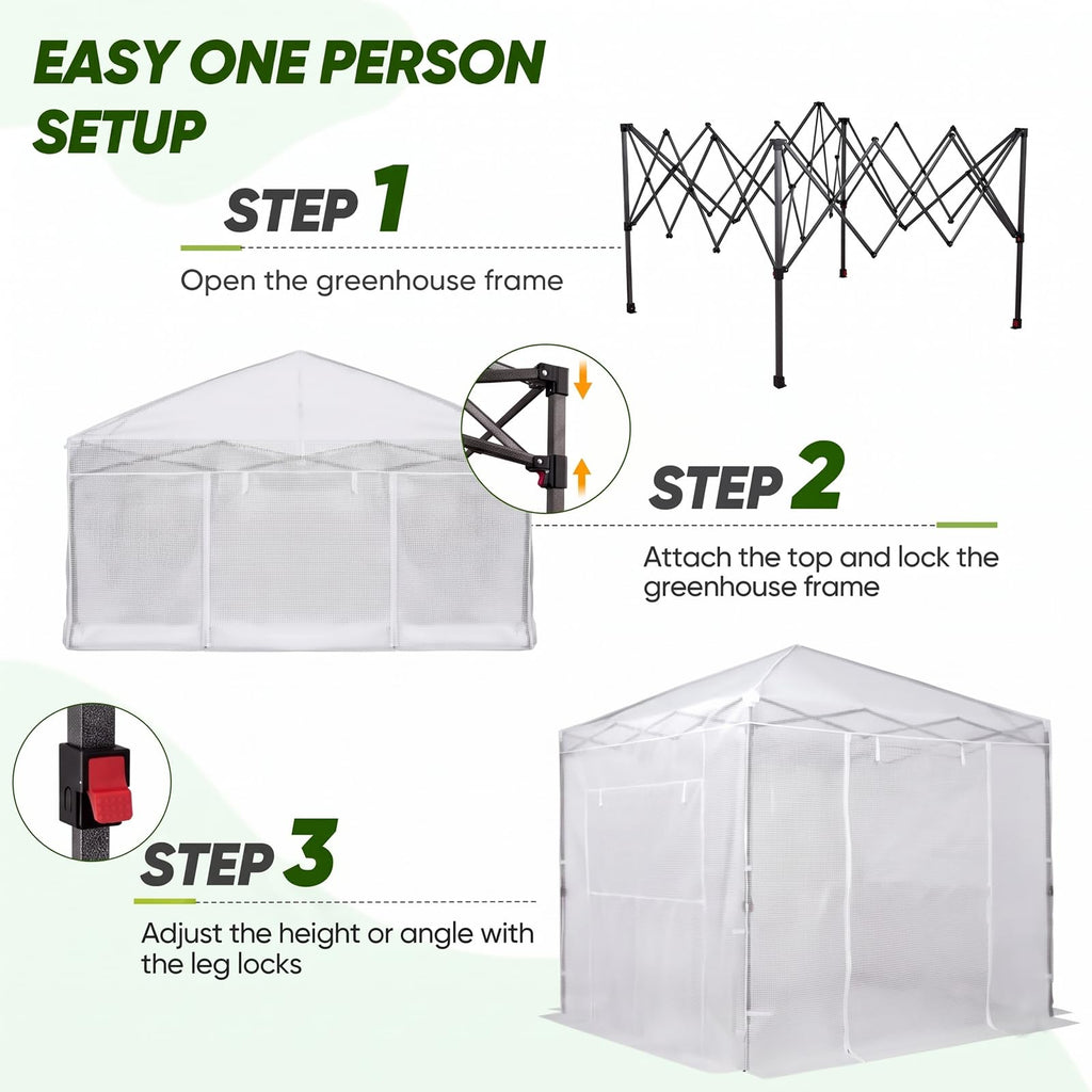 EAGLE PEAK Pop-Up Walk-In Greenhouse (Multiple Sizes)