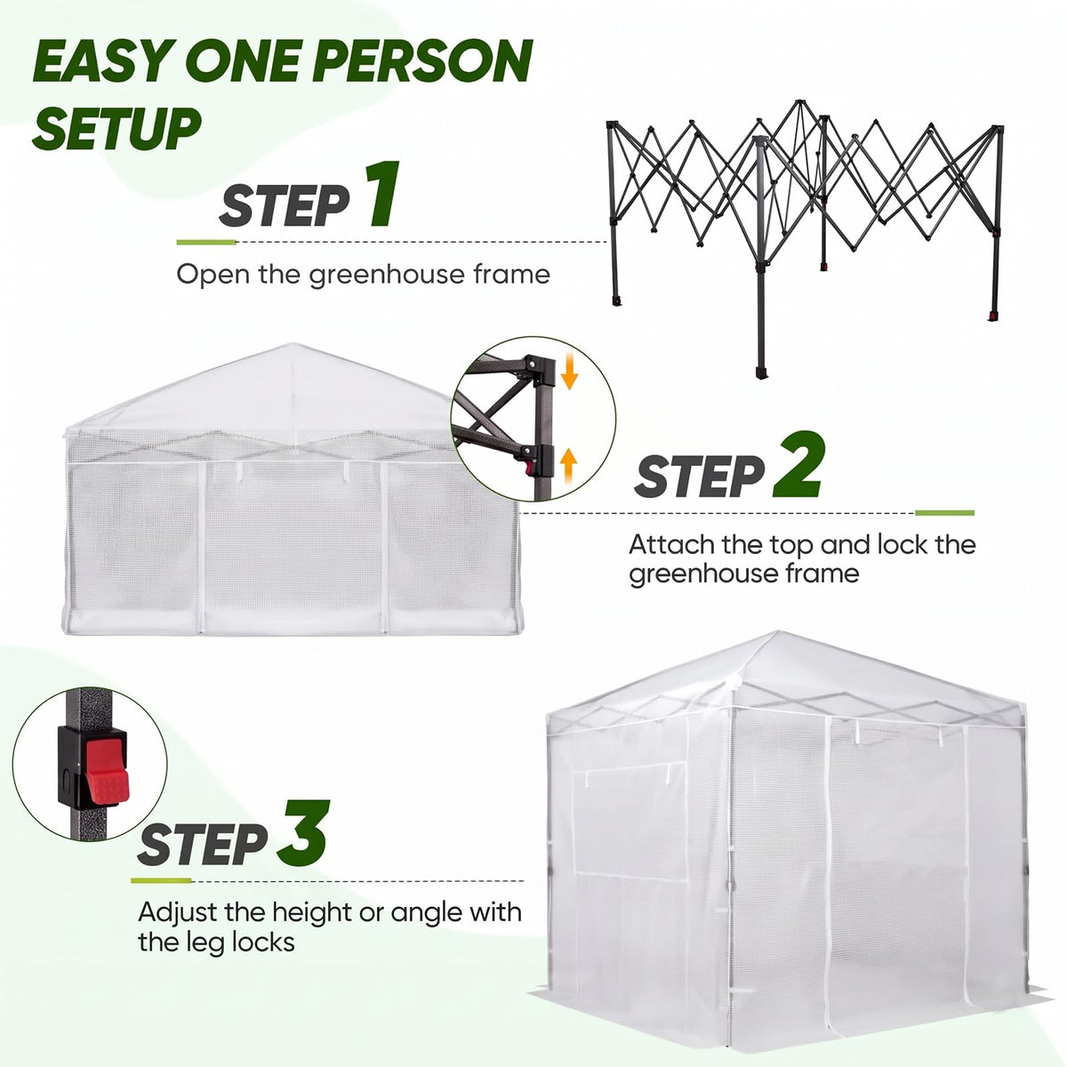 EAGLE PEAK Pop-Up Walk-In Greenhouse (Multiple Sizes)
