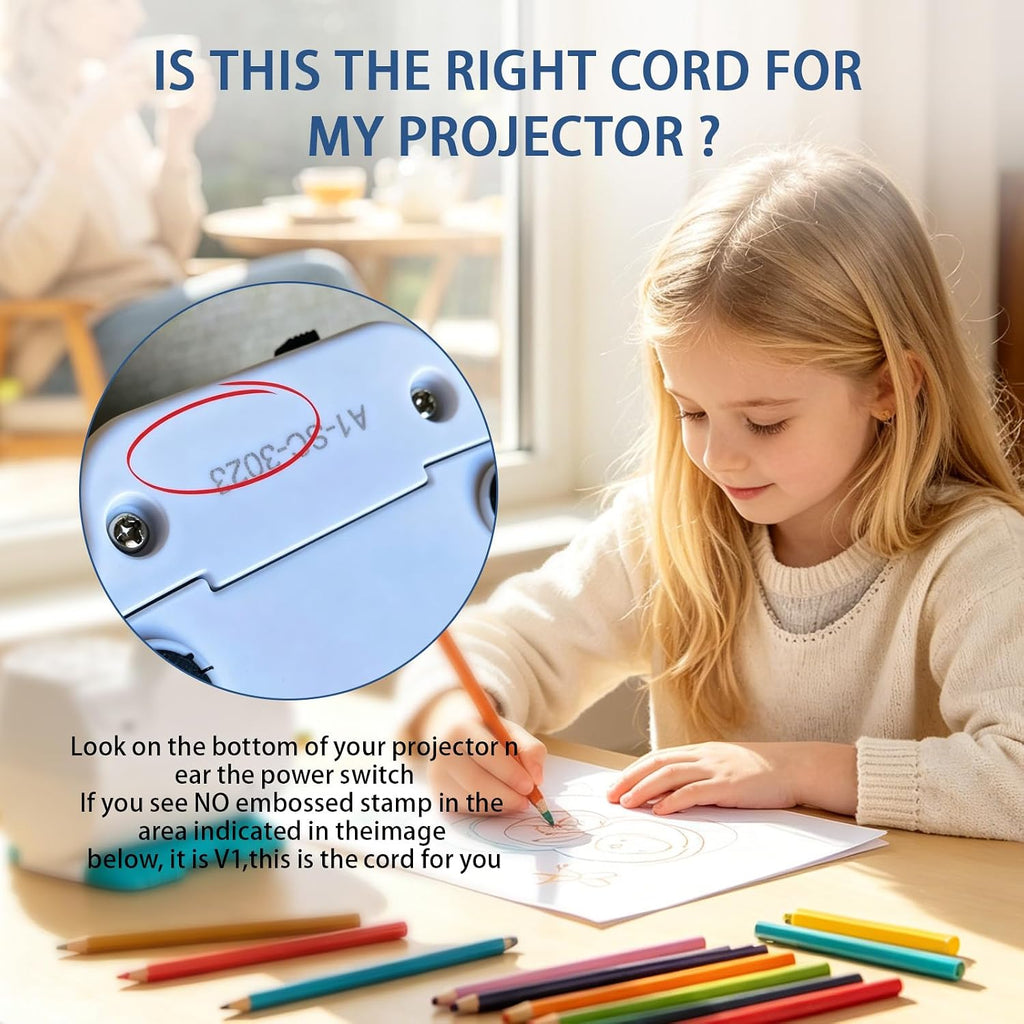 Power Cord Compatible with Flycatcher Smart Sketcher 2.0 Only for V1