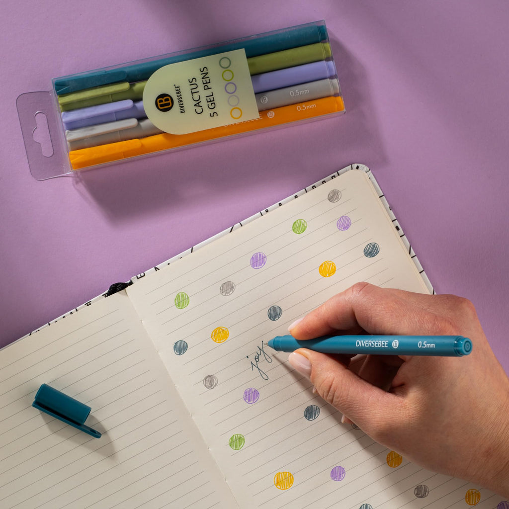 DIVERSEBEE Black Gel Ink Pens, 0.5 mm Gel Pens Fine Point