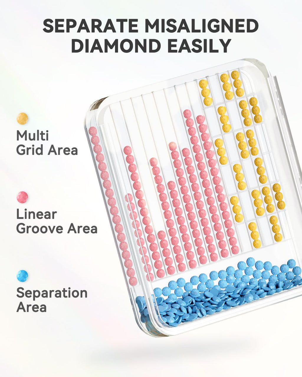 ARTDOT 10-Piece Interlocking Diamond Art Trays Kits for Adults, Stackable Diamond Painting Accessories and Tools