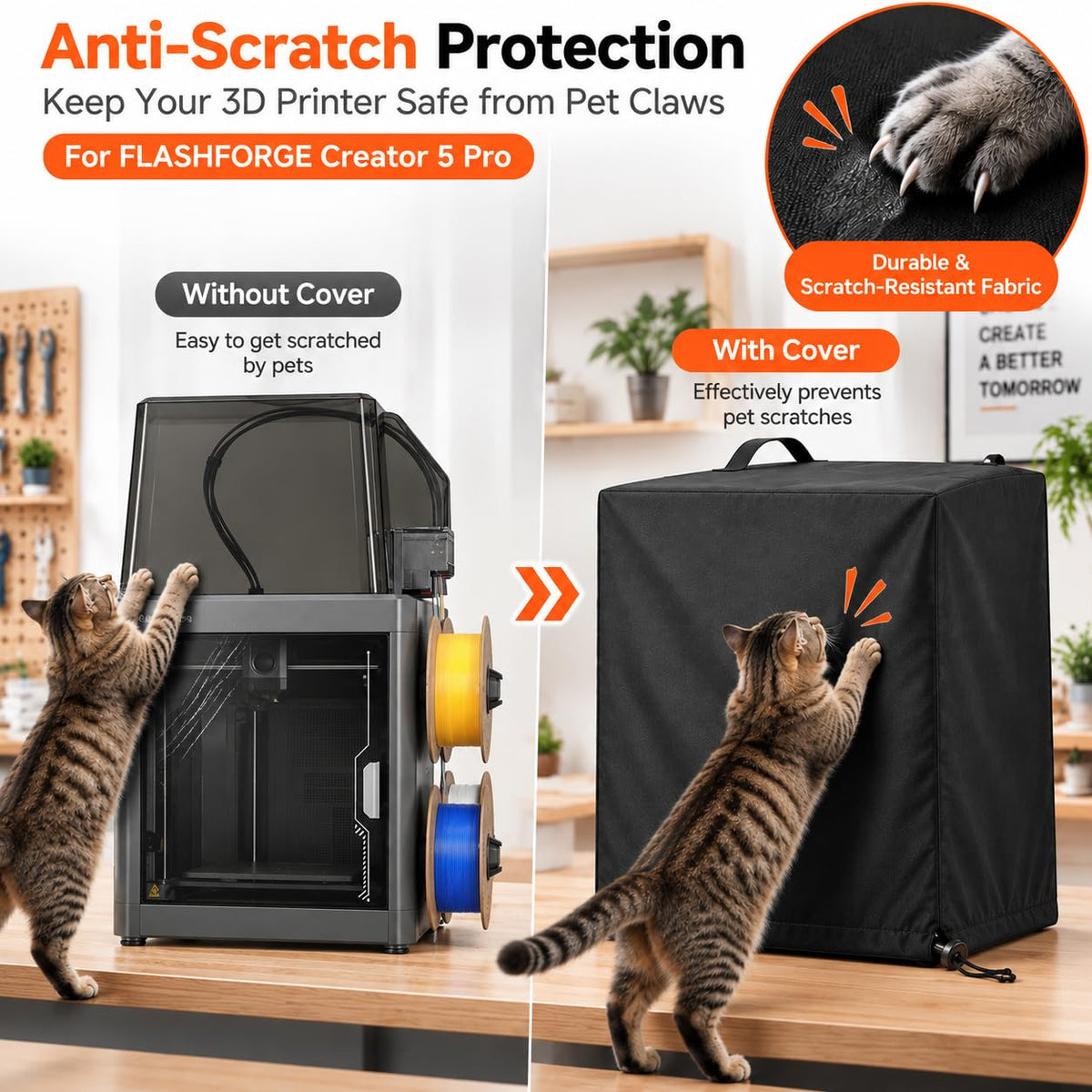 3D Printer Cover for FLASHFORGE 5M,3D Printer Dust Cover