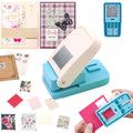 Stamp Puncher 1inch Square Postage Stamp Punch |Stamp Hole Puncher| Scalloped Rectangle Lever Action Paper Punches for Crafting Scrapbooking DIY Card Making Arts Crafts Supplies