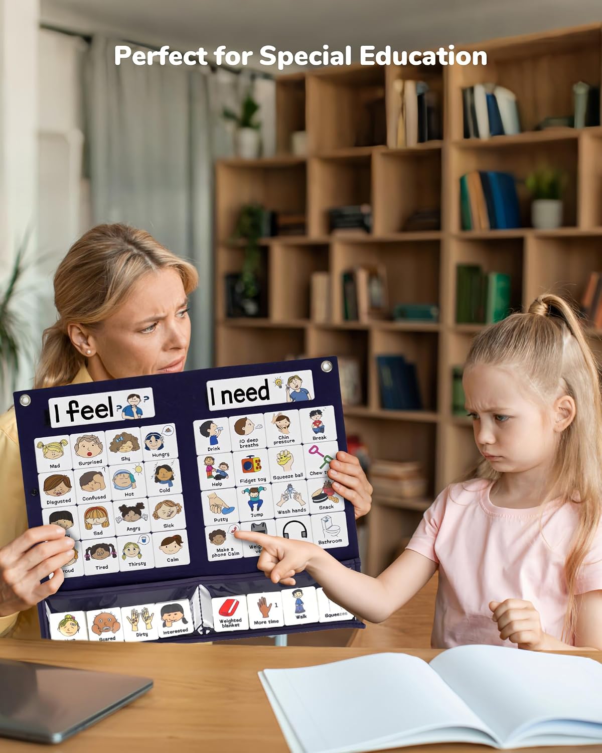 CHEFAN Feelings Chart for Kids, Calm Down Corner & SEL Classroom Tool