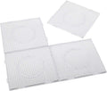 H&W 4PCS 5mm Fuse Beads Boards, Large Clear Pegboards Kits, with Gift 4 Lroning Paper (WA3-Z1)