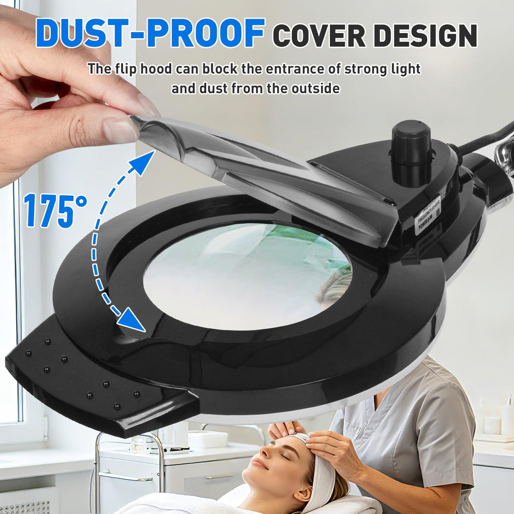 KIRKAS LED Magnifying Lamp with Clamp, 2,200 Lumens Dimmable 28in 12X