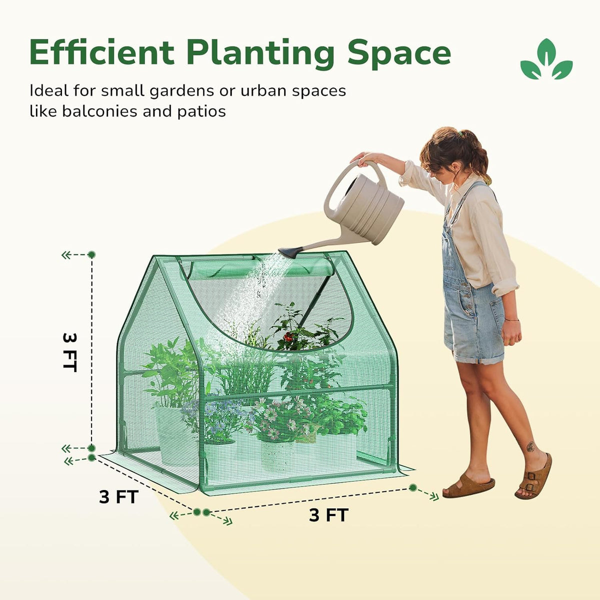 Greatbuddy Small Greenhouse, 9 Sq Ft (3 ft × 3 ft)