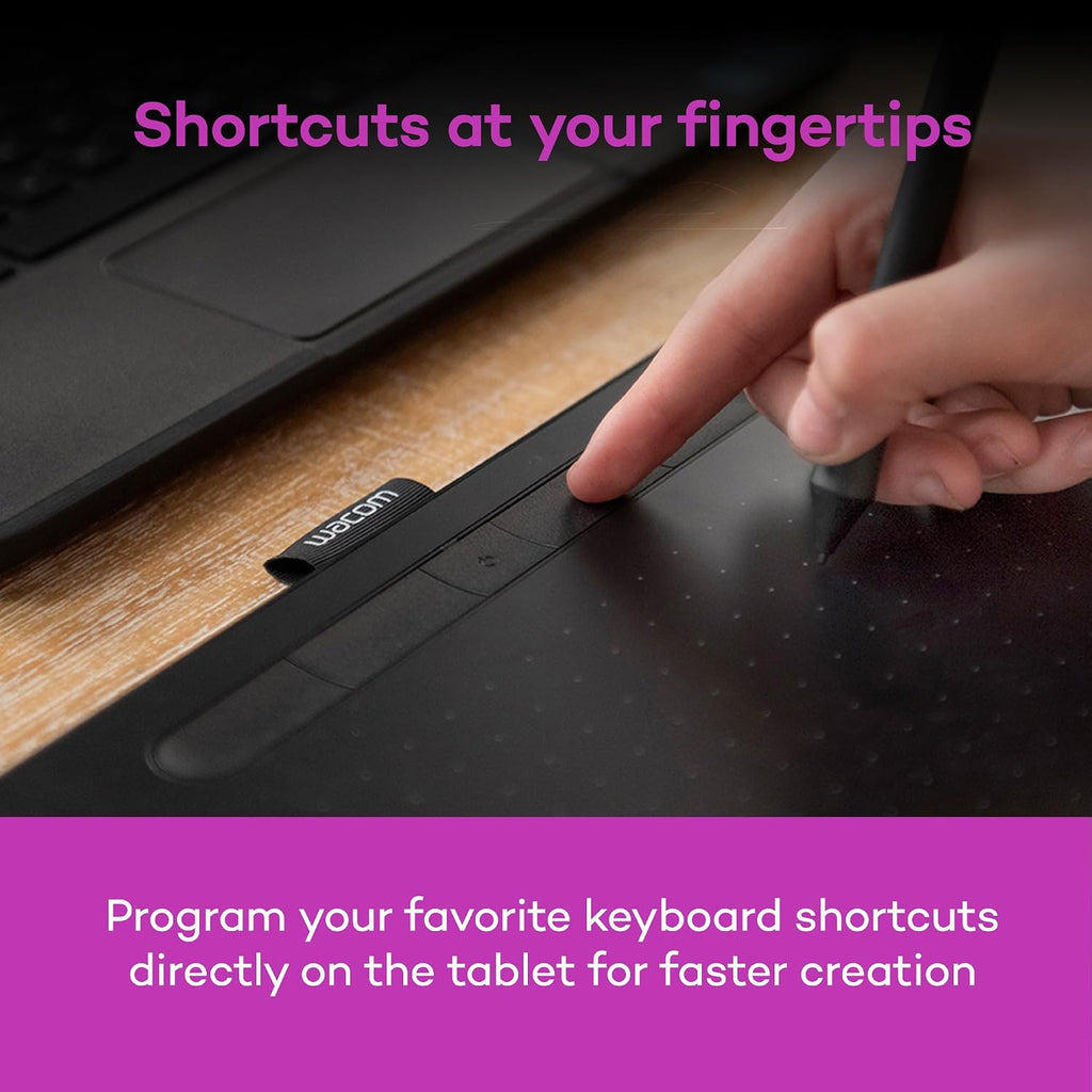 Wacom Intuos Small, Wired Graphic Drawing Tablet with Pen + Software