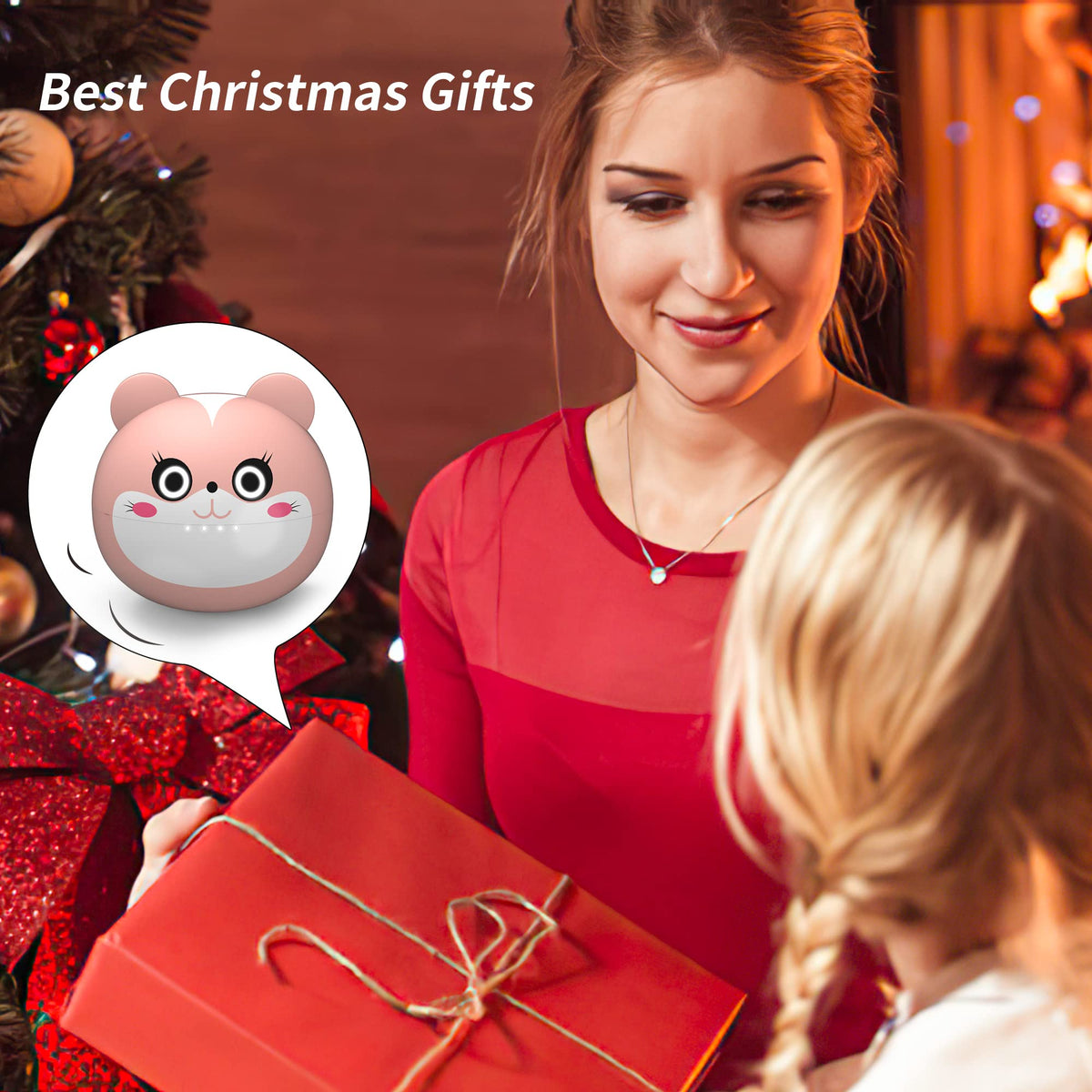 Wireless Earbuds for Kids, Headphones with Cute Panda Charging Case with Mic, Noise Cancelling,Typ-C, 3D Stereo Waterproof Bluetooth Buds for Sport & Outwork,3 x Ear caps(S,M,L)