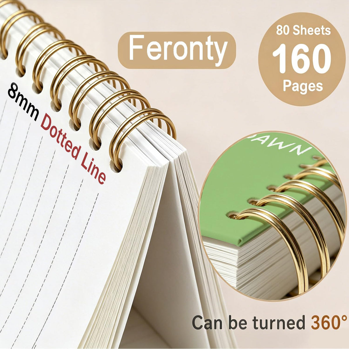 Frog Notebook, Frog Office Supplies, Cute Spiral Journal for Teens