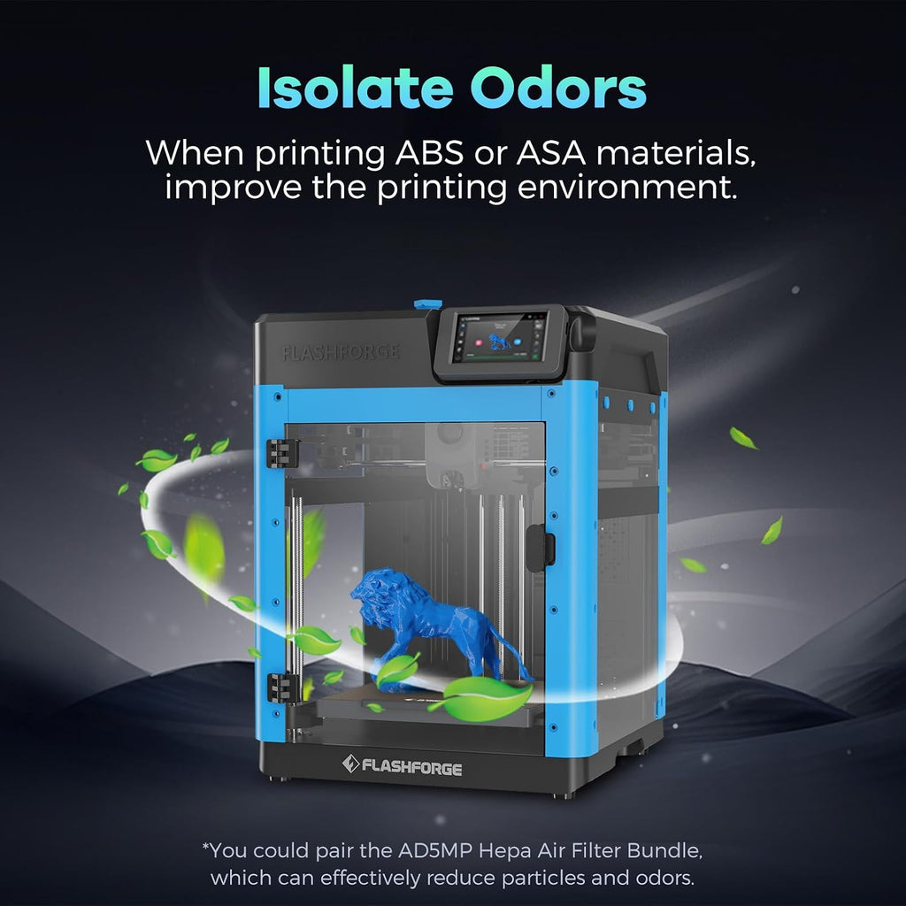 FLASHFORGE Adventurer 5M 3D Printer Enclosure kit, DIY Design, Reduce Noise, Increase Safety and Odor Isolation, Supports Printing High Temperature Filaments, Like ASA and PC
