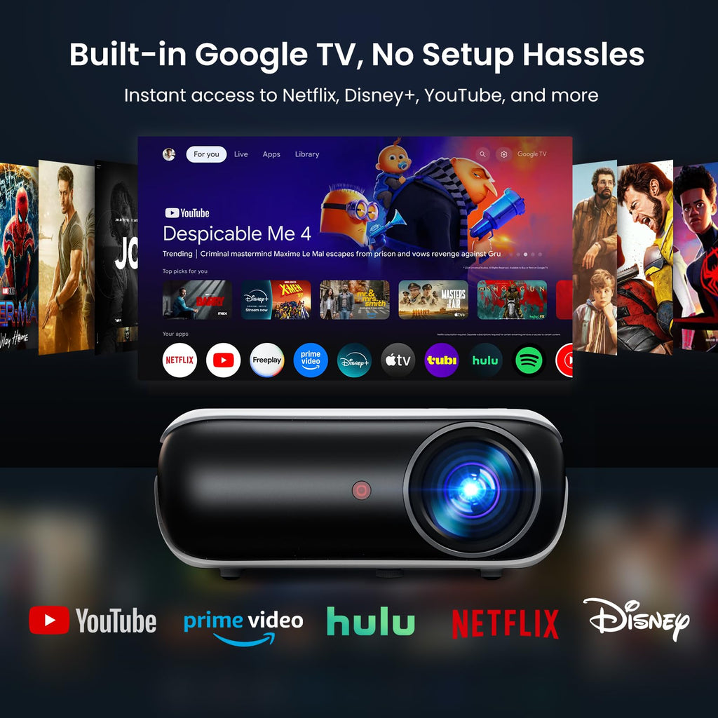 HAPPRUN Native 1080P Bluetooth Projector - Standard