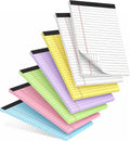 7 PCS Note Pads 5x8 Small Legal Pads 210 Sheets, Perforated Small Notebook Notepad 5 x 8 ,College Ruled Lined Paper Pads 80GSM, Mini Hard Backing Writing Pads Memo for Work School &Office Supplies-Multicolor